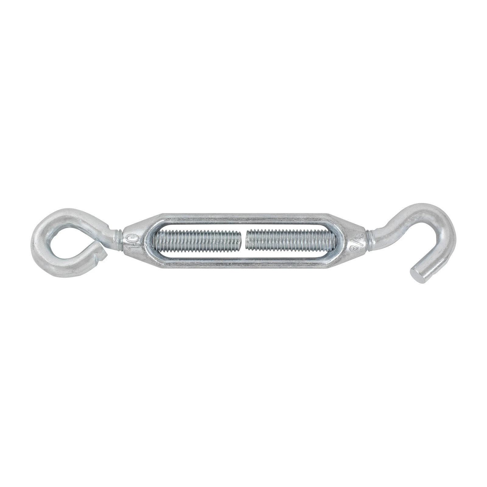 Tensor Zinc 3/8 x 4" Ojo y Gancho - Paquete 12 Piezas