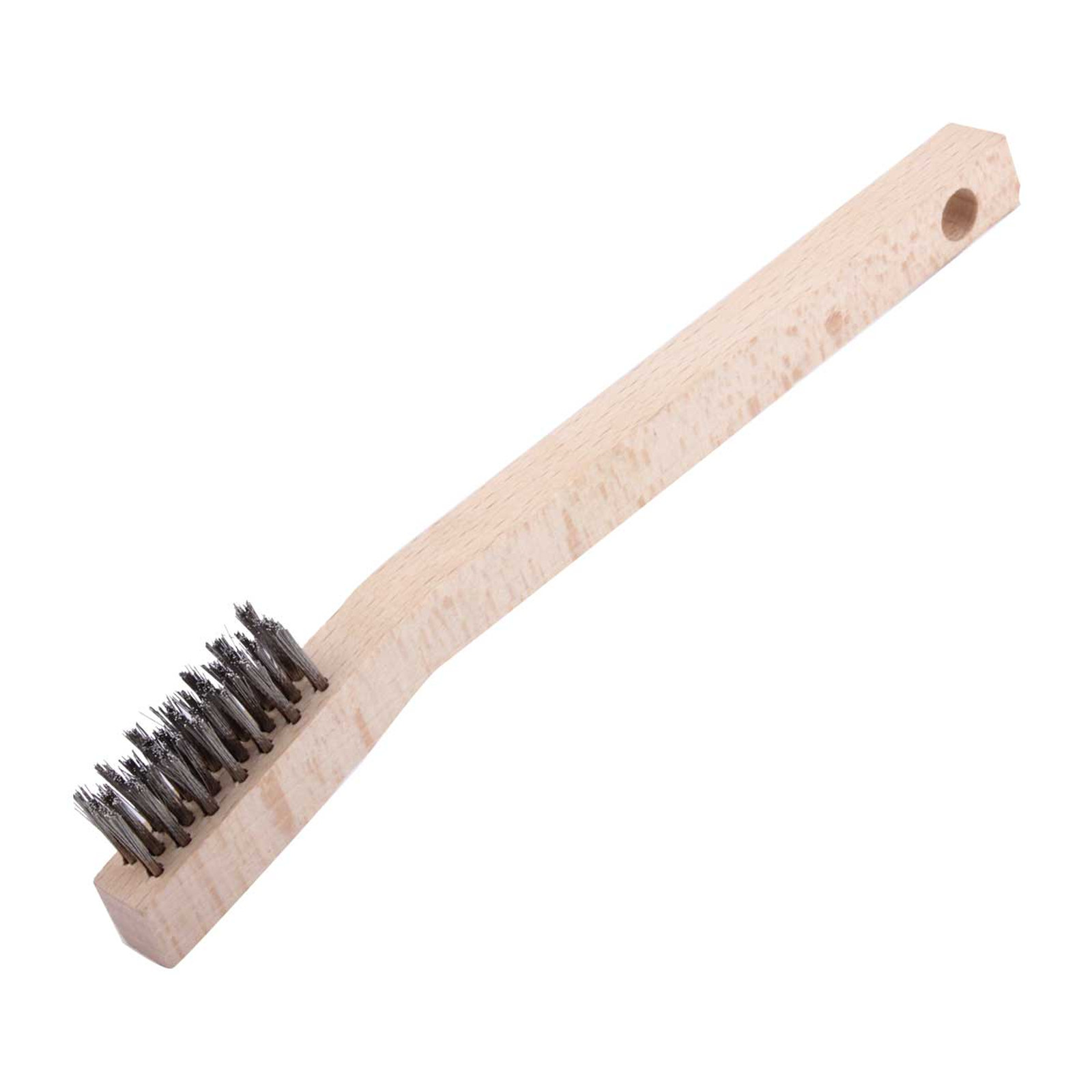 Cepillo para Soldador con Mango de Madera 3x7 Acero Inoxidable 0.006" Weston