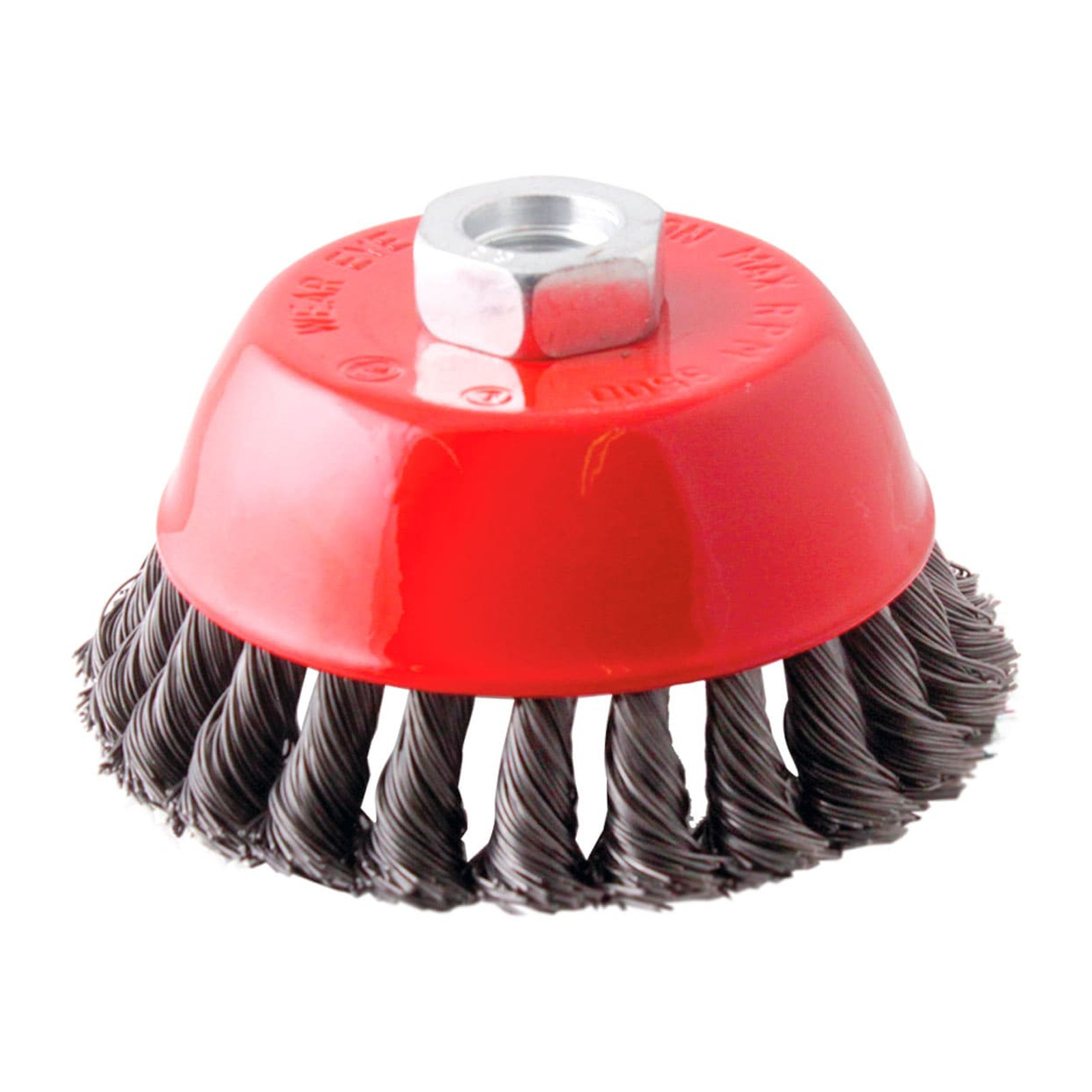 Cepillo Tipo Copa Trenzada Sin Aro 4" Entrada 5/8-11 Acero al Carbón .020" WESTON