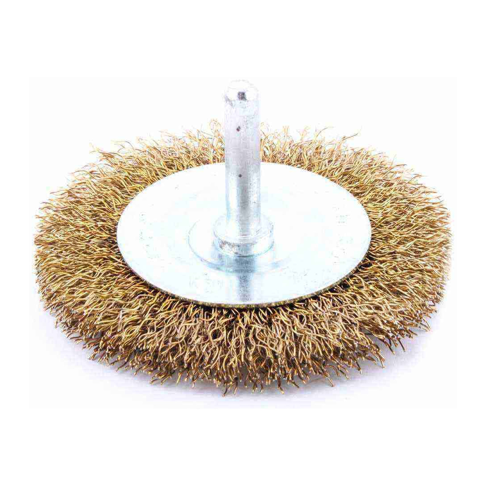 Cepillo Circular Ondulado 3" con Vástago 1/4" Alambre Latonado .014" Weston