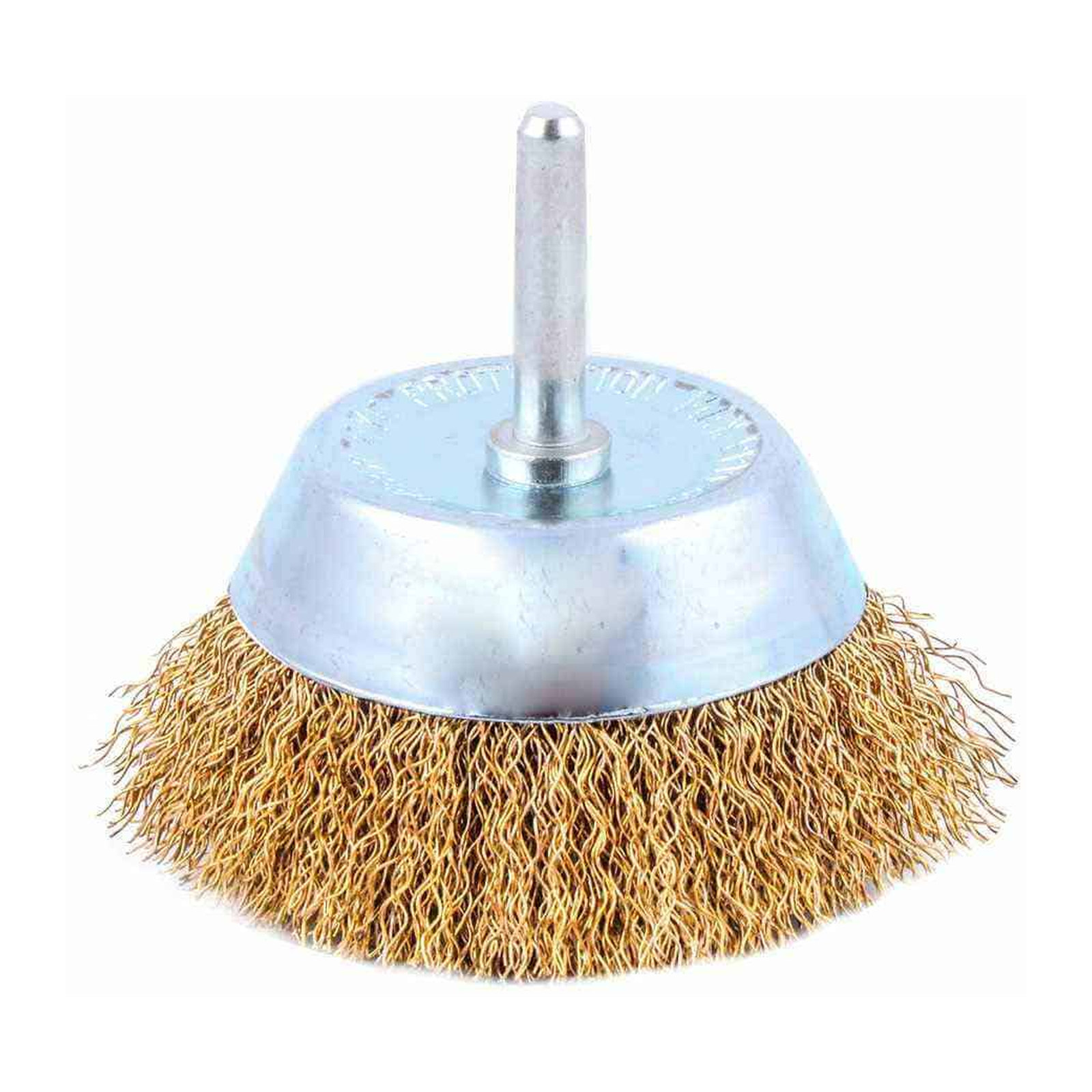 Cepillo de Copa Ondulado 3" con Vástago 1/4" Acero Latonado .012" WESTON