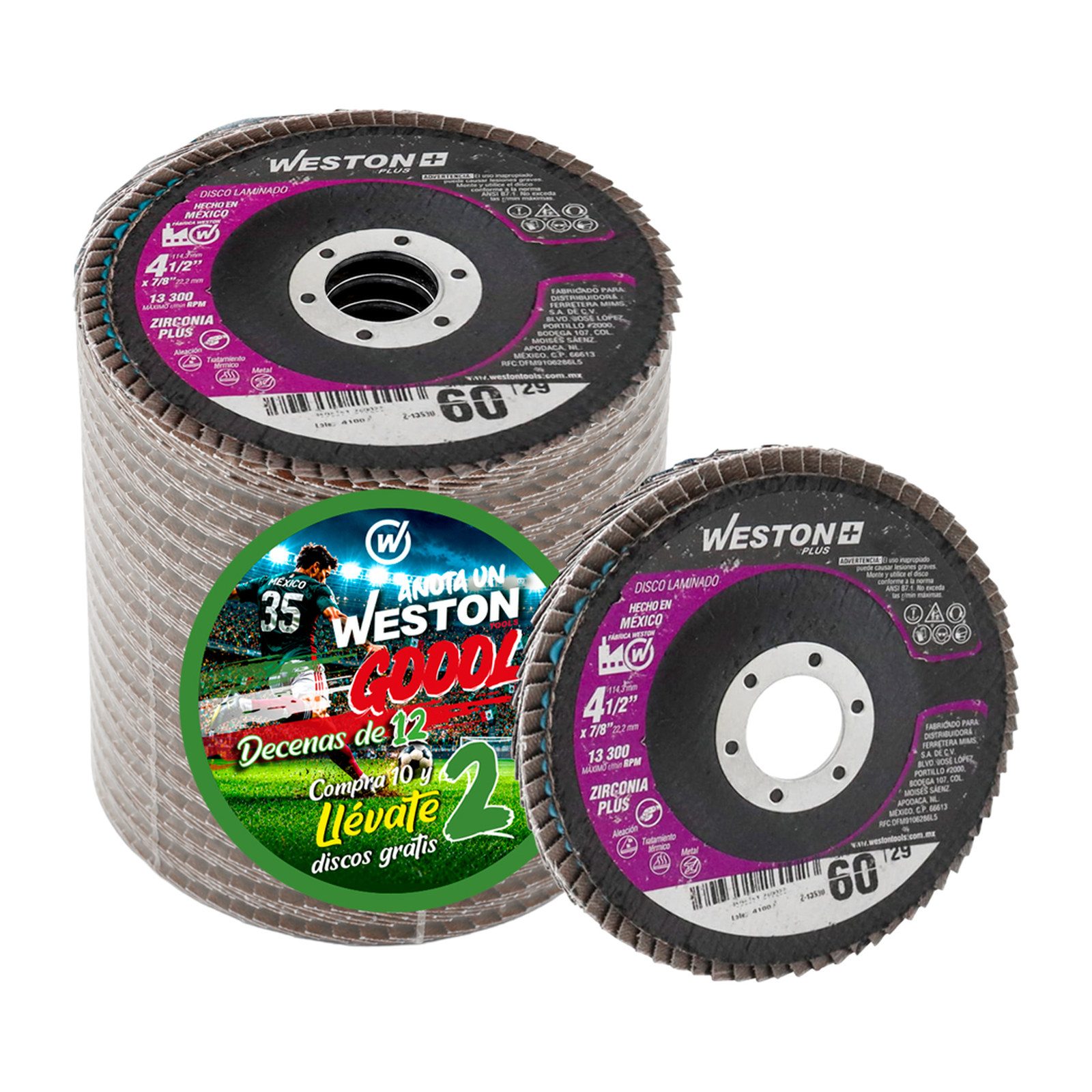 KIT DL 13530 4-1/2X7/8" G60 12 pzas / Master 120 pzas