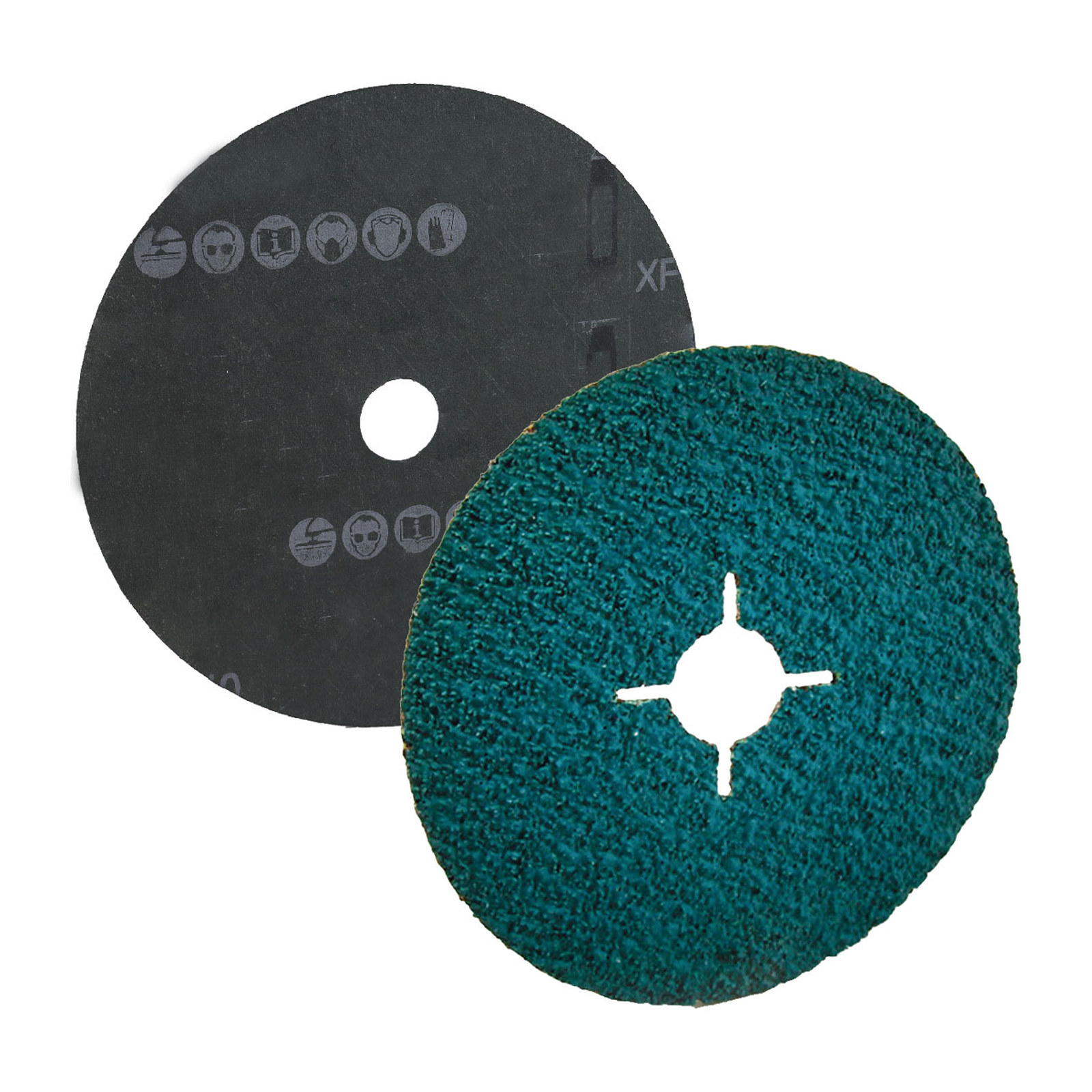 Fibrodisco de Lija Zirconio 7" x 7/8" Grano 40 con Barreno y 4 Ranuras VSM ZF713
