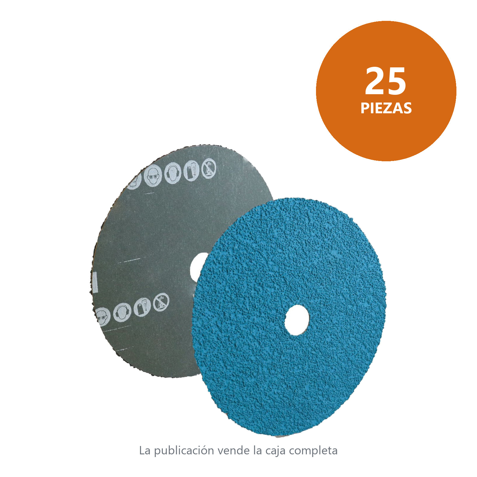 DISCO DE LIJA C36 BARRENO 4.5" X 7/8" CERAMICO MAX INOX AF890 - Imagen 2