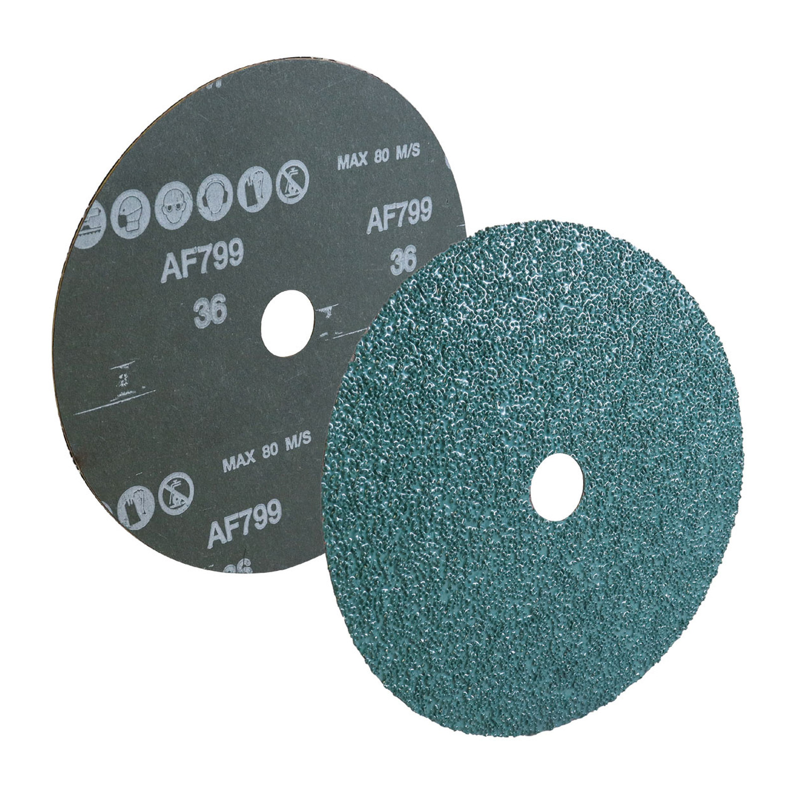 Fibrodisco de Lija Cerámico Grano 36 7" x 7/8" Max Metal AF799 VSM