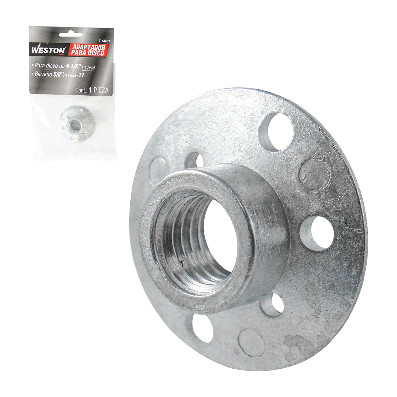 Adaptador para Disco de 4-1/2" Rosca 5/8"-11 Weston