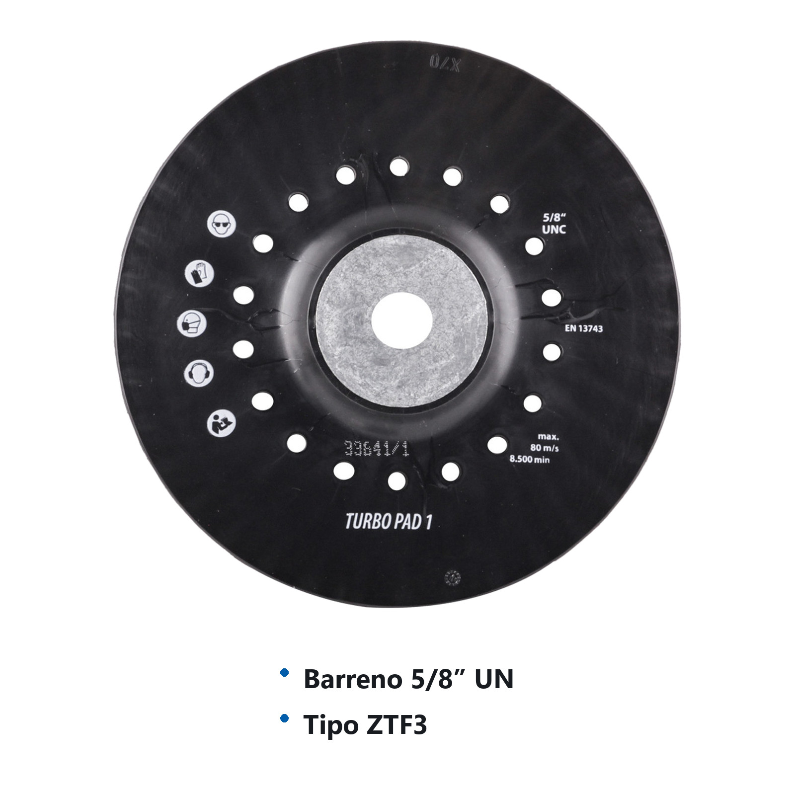 RESPALDO P/DISCO DE LIJA 7" X 5/8" ZTF3 - Imagen 2