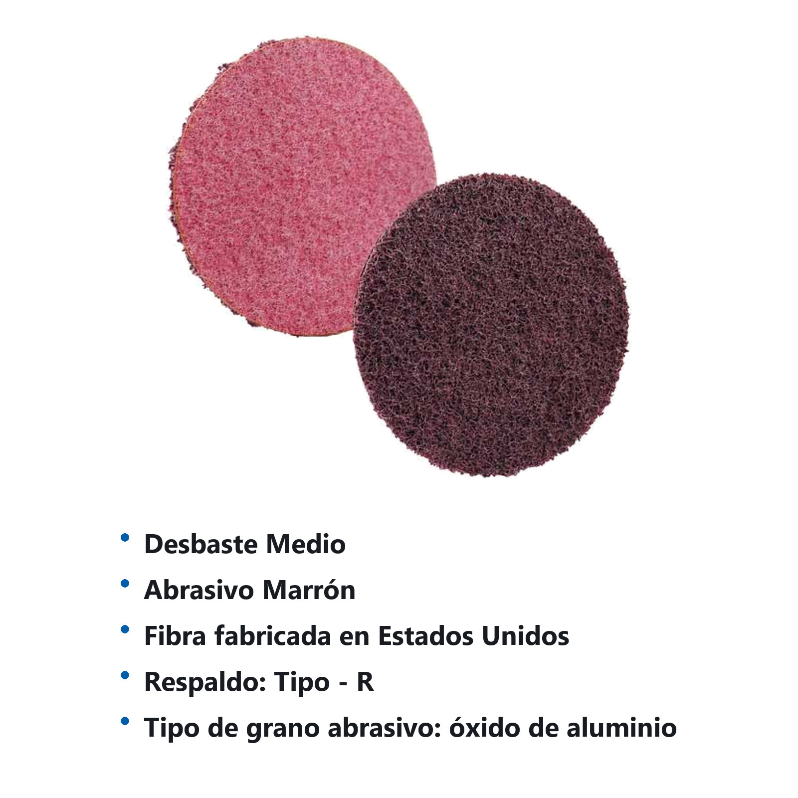 DISCO 6" FIBRA MARRON (MEDIUM) (Precio x pieza - Empaque c/10 pzas) - Imagen 3