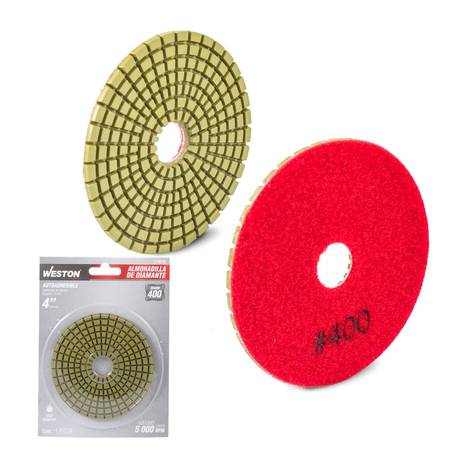 Almohadilla de Diamante para Pulido 4" Grano 400 Weston