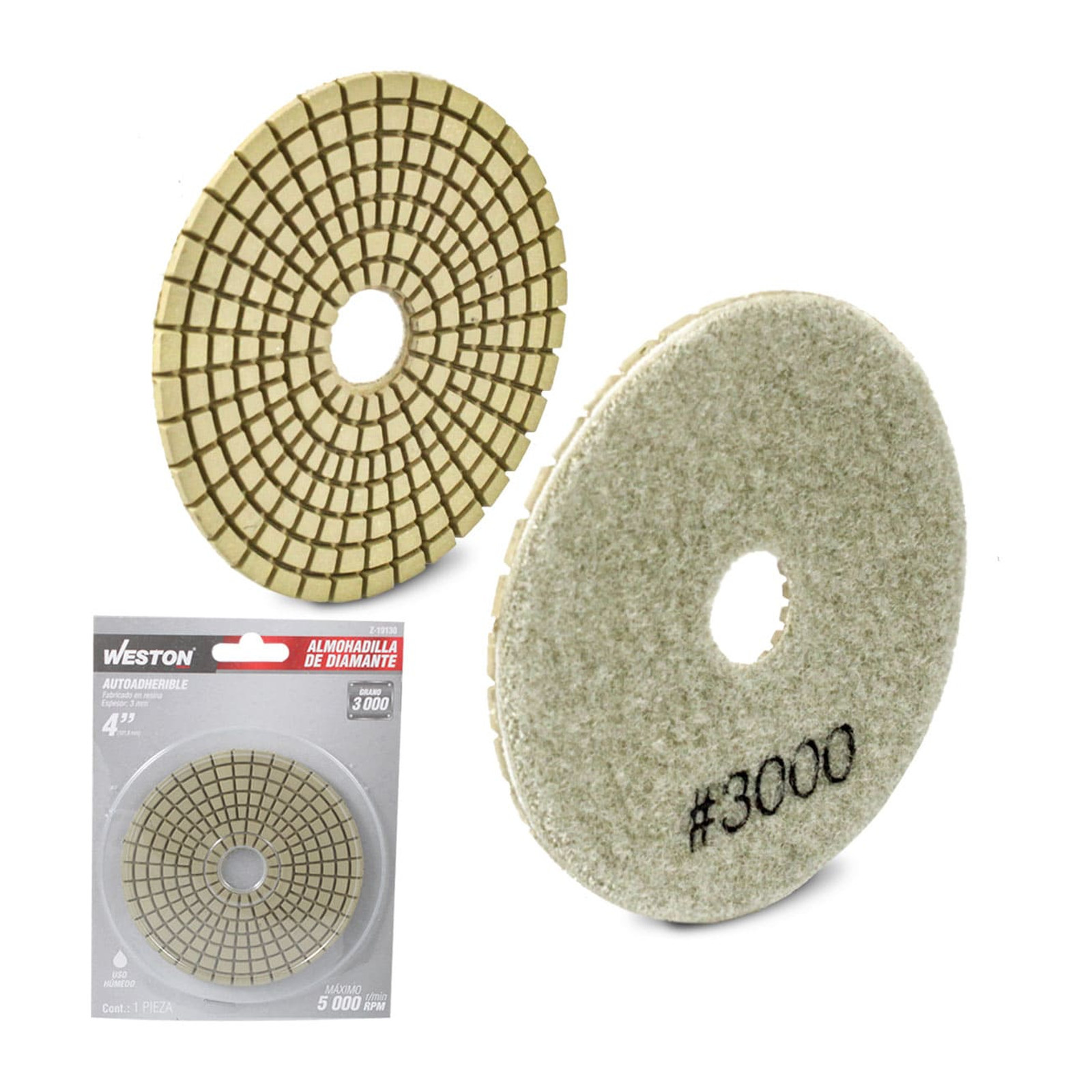 Almohadilla de Diamante para Pulido 4" Grano 3000 Weston