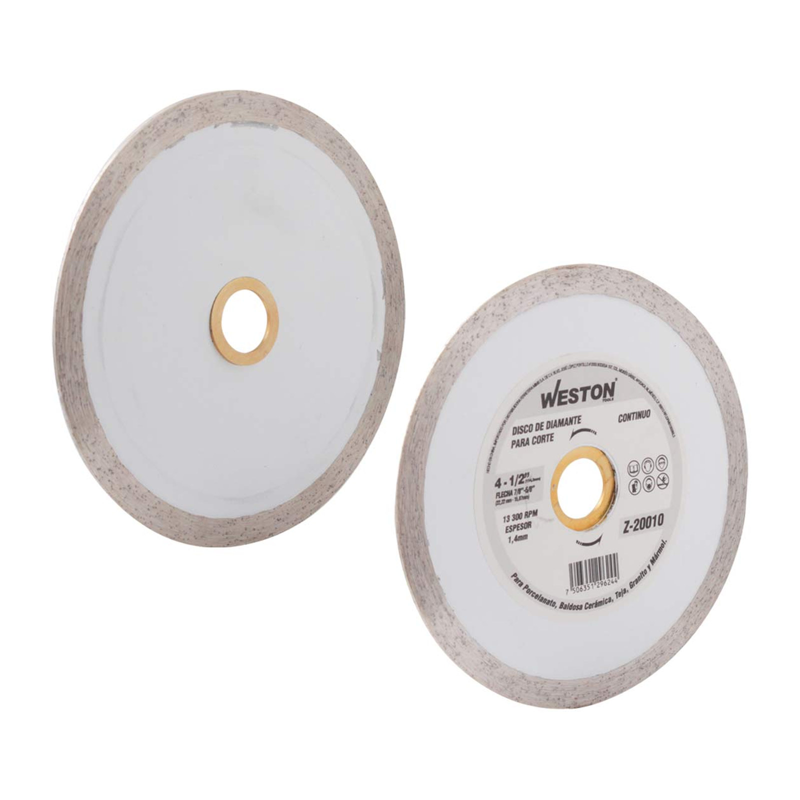 Disco de Diamante 4-1/2" Borde Continuo WESTON