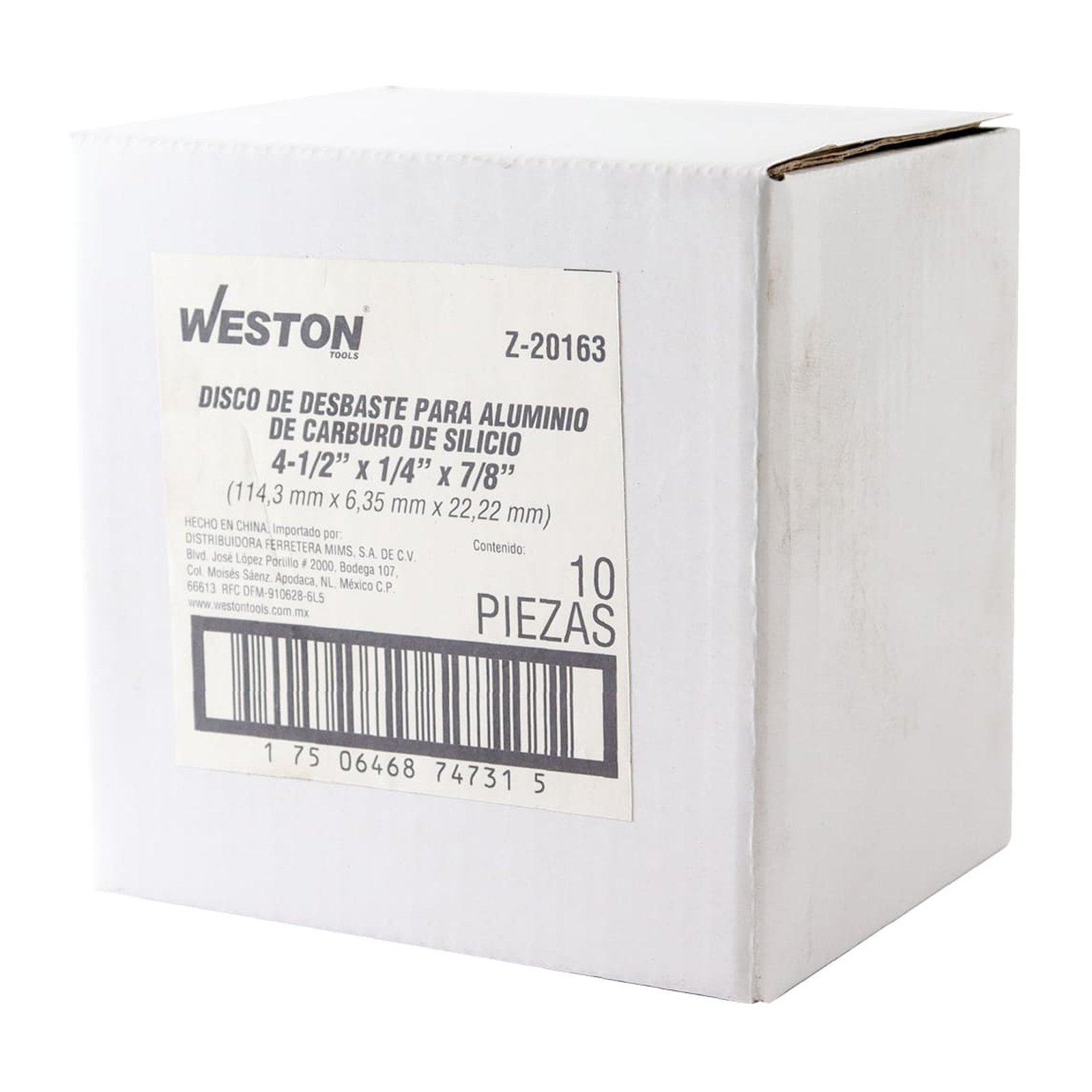 DISCO DESBASTE P/ALUM 4-1/2" x 1/4"(6.35) x 7/8" F27 CARB. D/SILICIO (Emp. c/5 Pzas - Precio x Pza) - Imagen 3