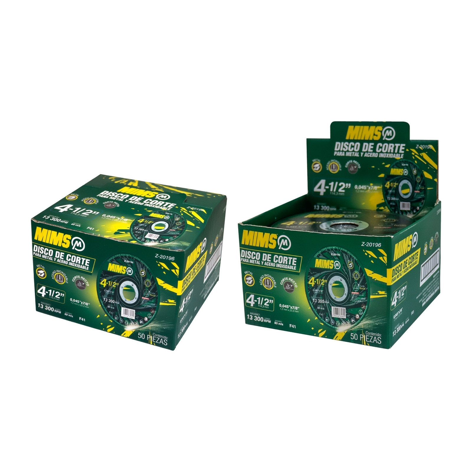 DISCO D/CORTE P/INOX. Y METAL 4-1/2" x 0.045"(1.4) x 7/8" F41 MIMS (Emp. c/50 Pzas - Precio x Pza) - Imagen 3