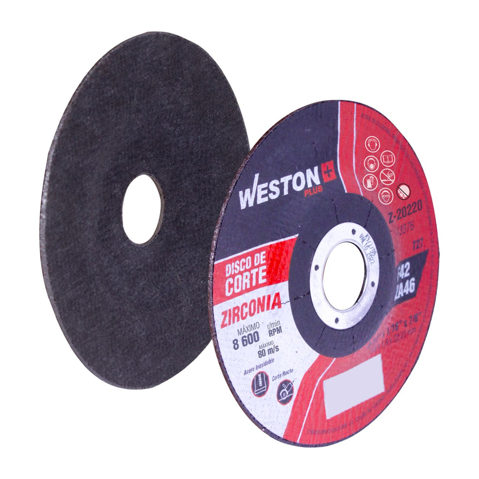 Disco de Corte para Inoxidable de Zirconio 7" x 1/16" x 7/8" F42 WESTON PLUS
