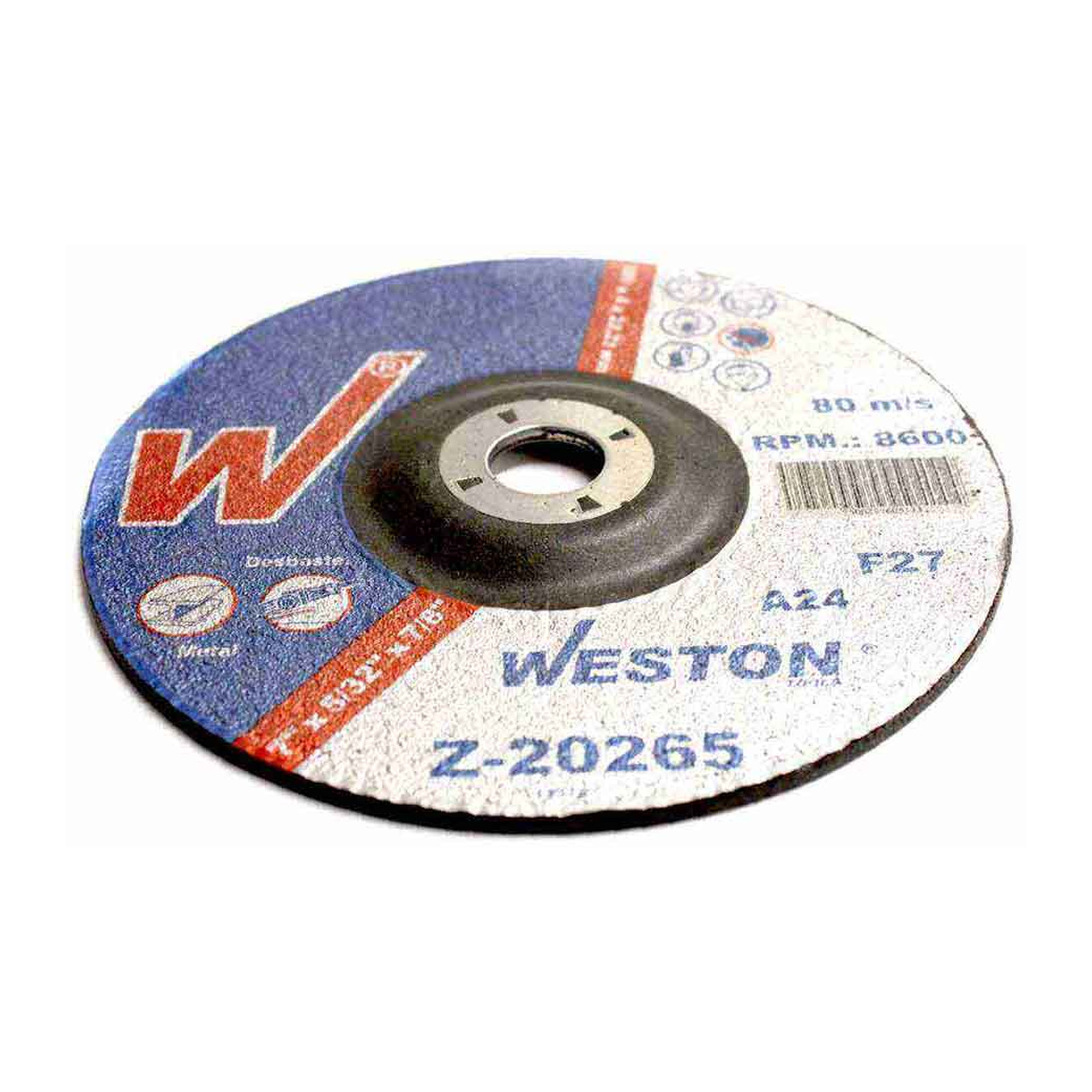 Disco de Corte y Desbaste para Metal 7" x 5/32" x 7/8" Tipo Pipeliner F42/F27 Weston Plus