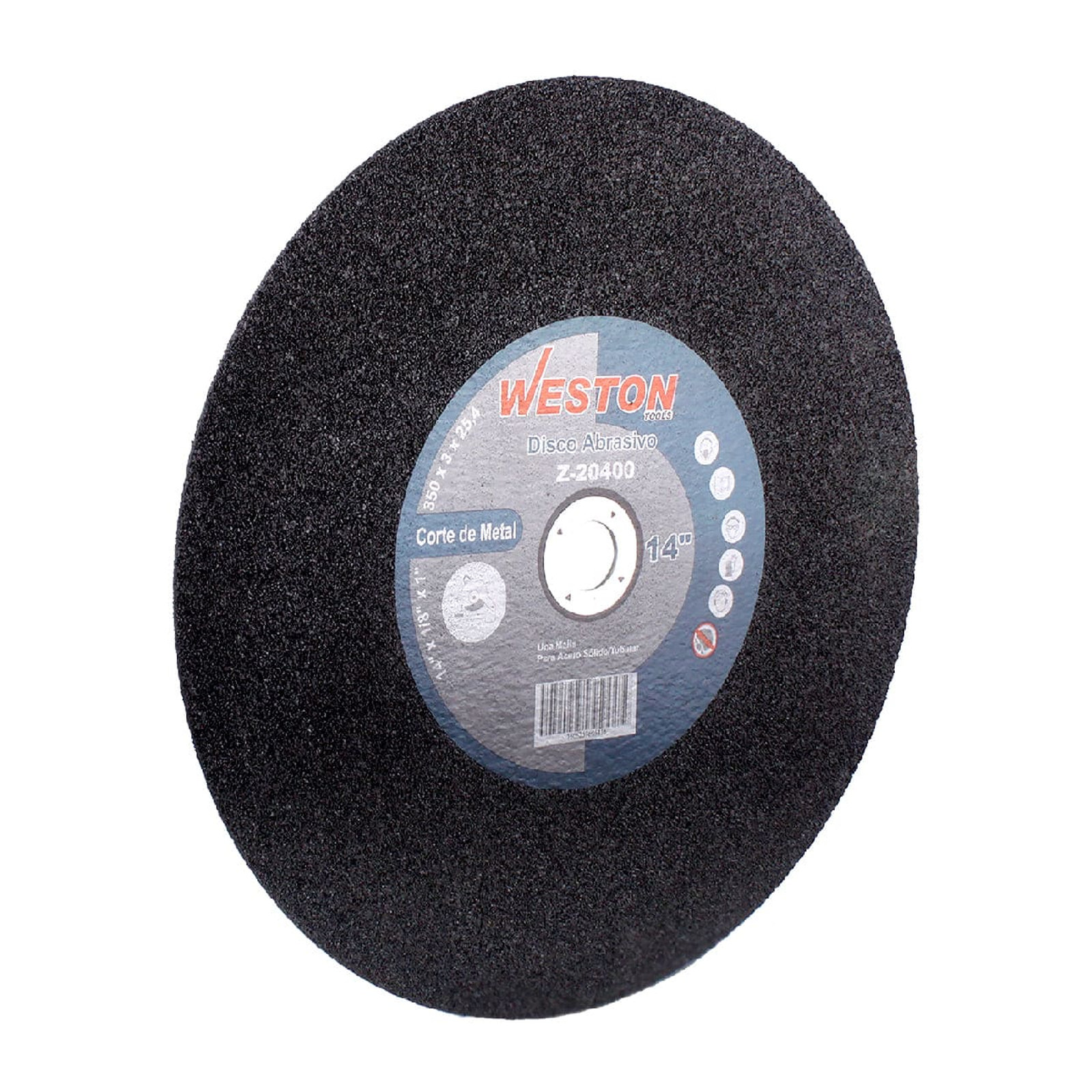 Disco Abrasivo de Corte 14" x 1/8" x 1" Una Malla WESTON
