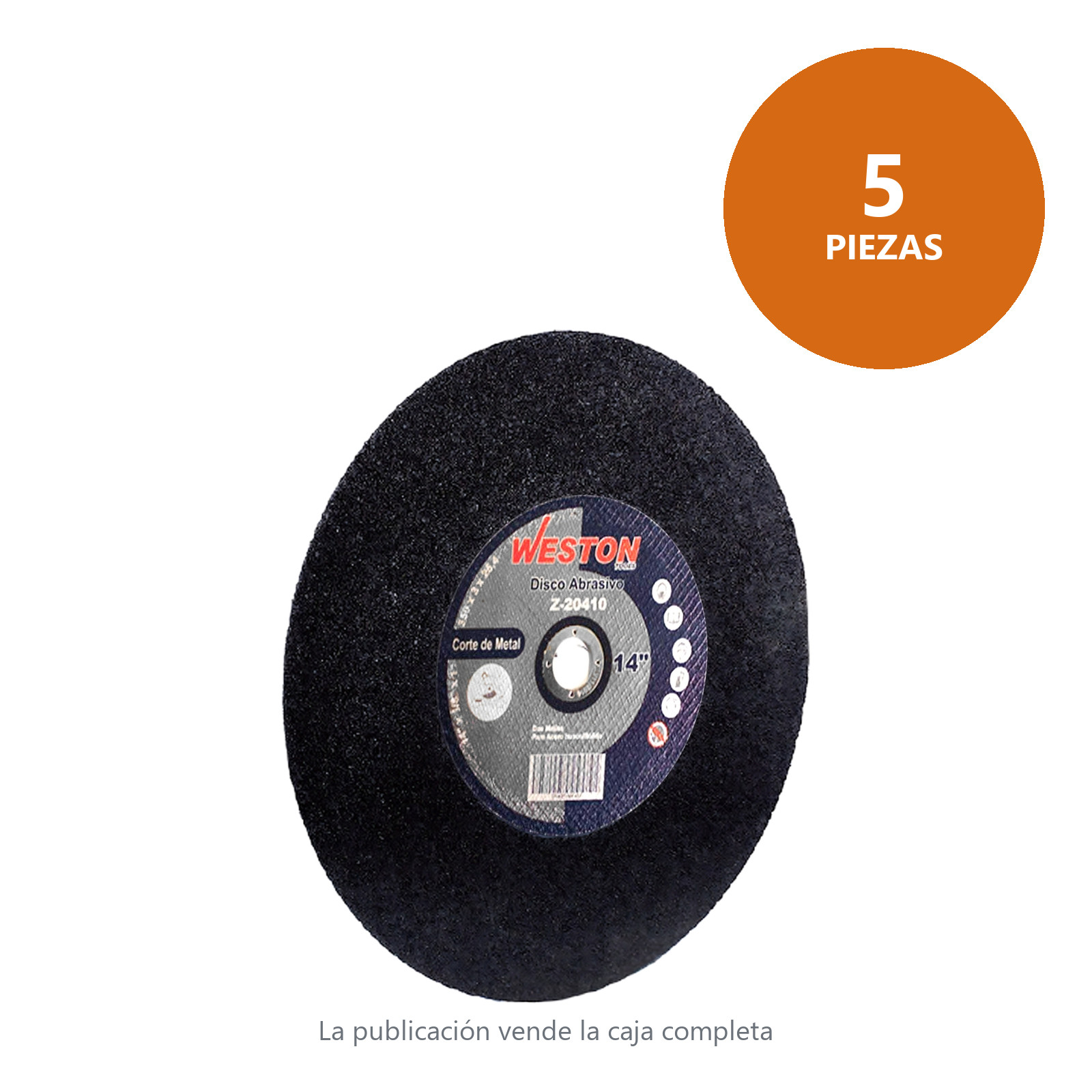 DISCO ABRASIVO 14"X1/8" X 1" DOBLE MALLA (Emp. c/5 Pzas - Precio x Pza) - Imagen 2