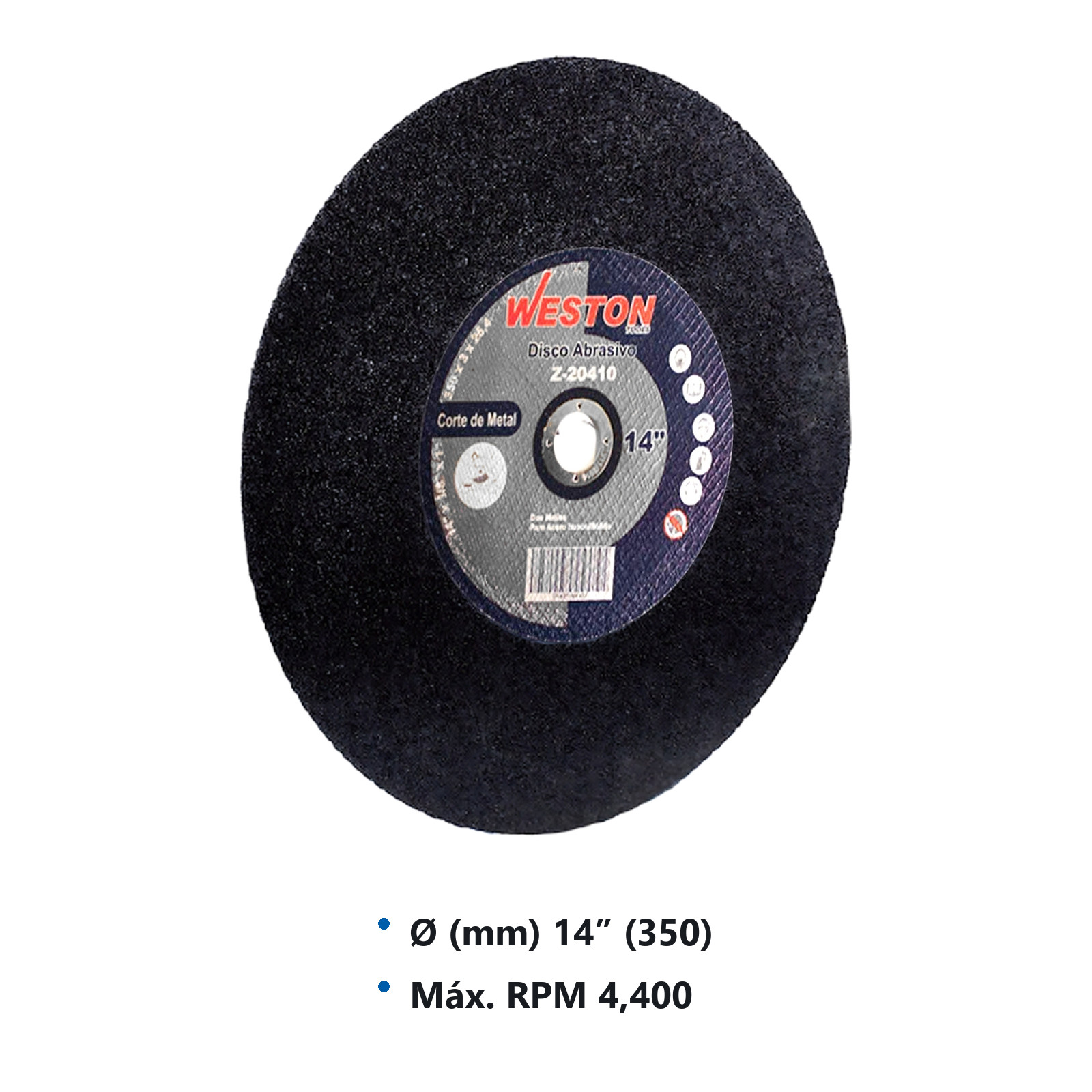 DISCO ABRASIVO 14"X1/8" X 1" DOBLE MALLA (Emp. c/5 Pzas - Precio x Pza) - Imagen 3