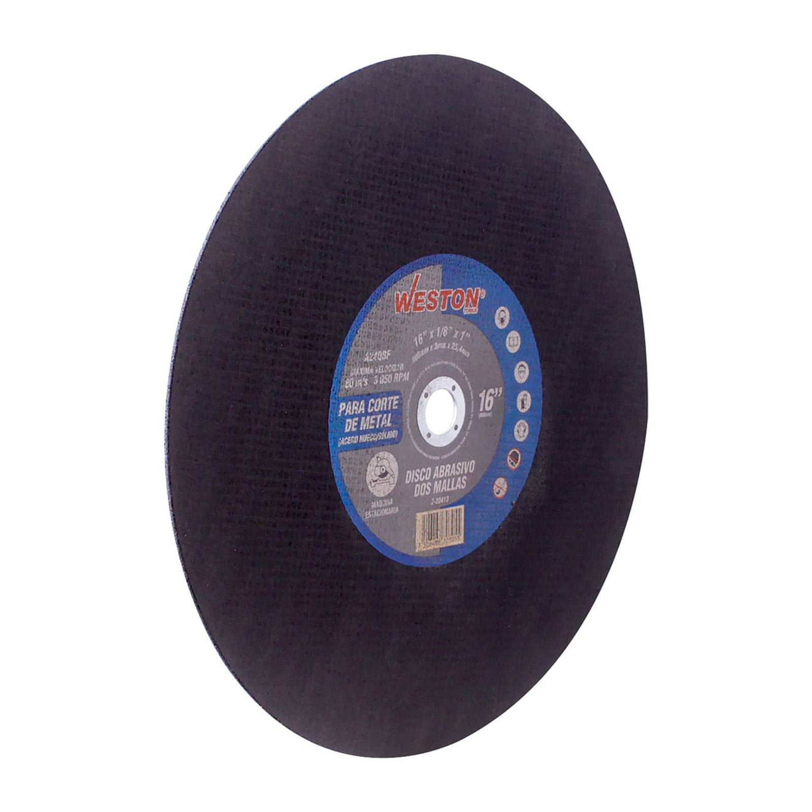 Disco Abrasivo de Corte 16" x 1/8" x 1" Doble Malla WESTON