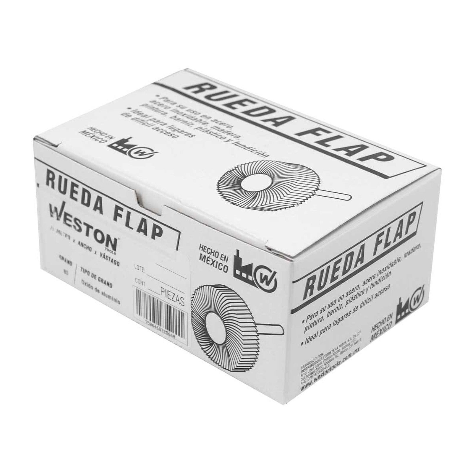 RUEDA FLAP C/VASTAGO G40 1 X 1 X 1/4 (Precio x pieza - Empaque c/20 pzas) - Imagen 2