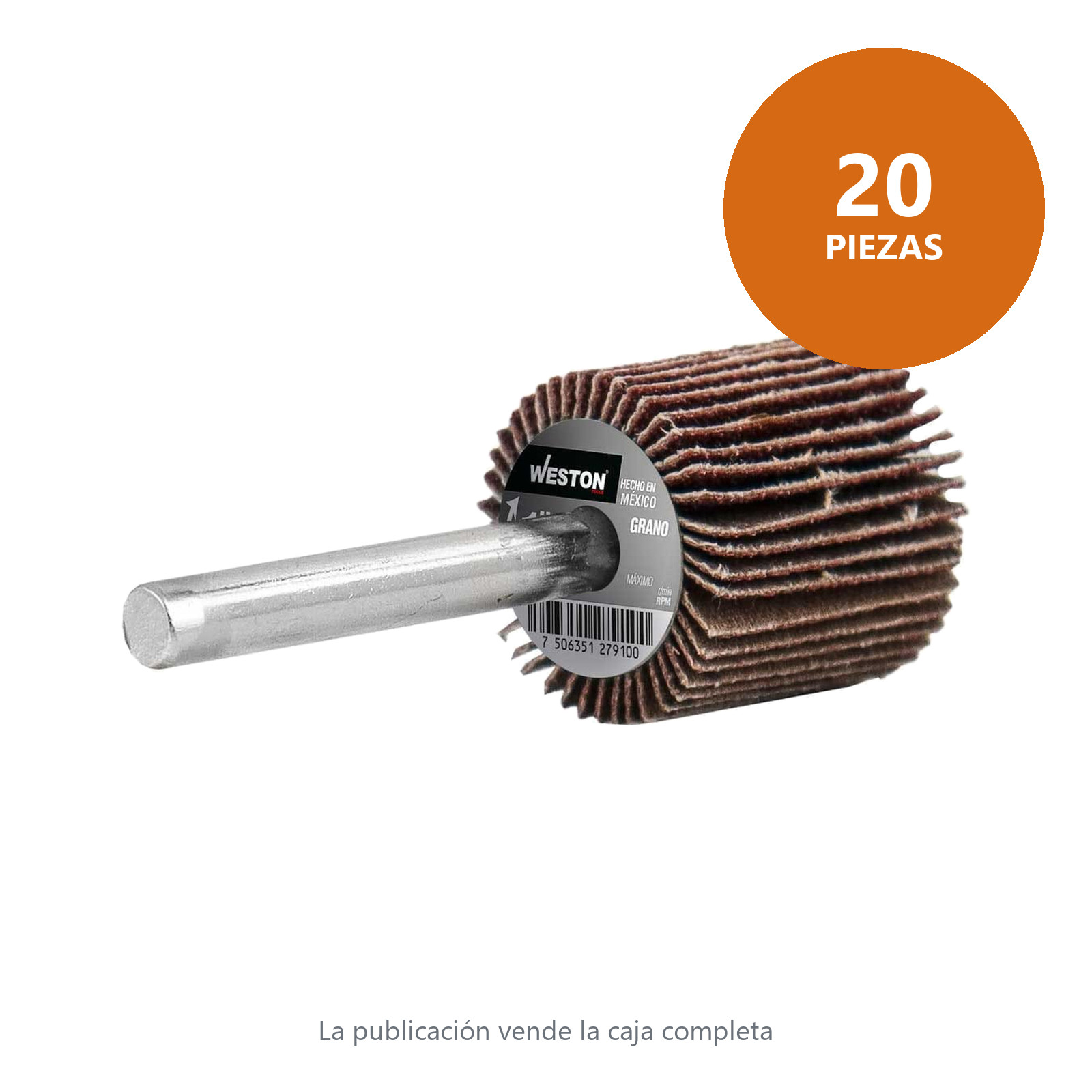 RUEDA FLAP C/VASTAGO A60 1 X 1 X 1/4 (Precio x pieza - Empaque c/20 pzas) - Imagen 3