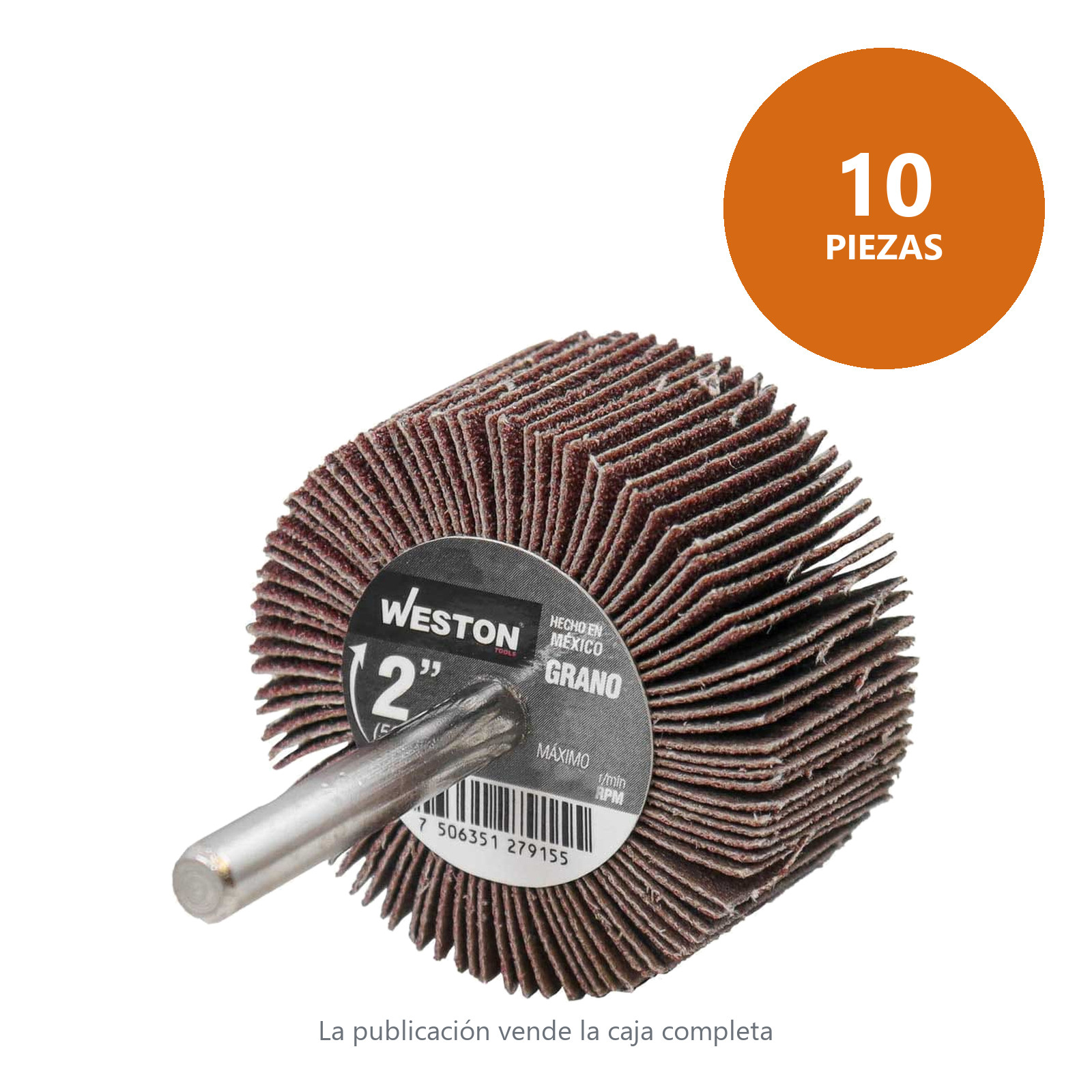 RUEDA FLAP C/VASTAGO G120 2 X 1 X 1/4 (Precio x pieza - Empaque c/10 pzas) - Imagen 3