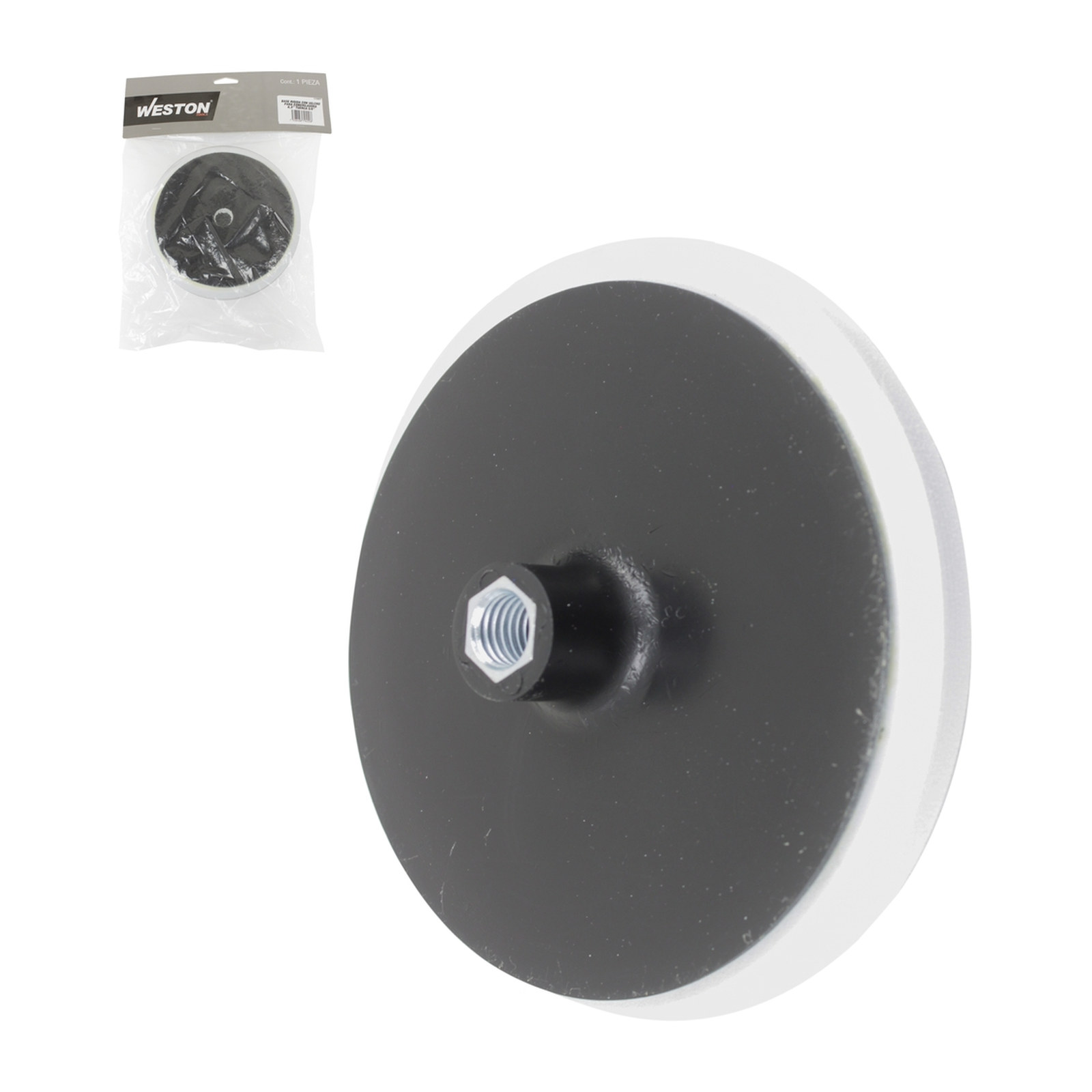 BASE RIGIDA CON VELCRO PARA ESMERILADORA 6.5" TUERCA 5/8"