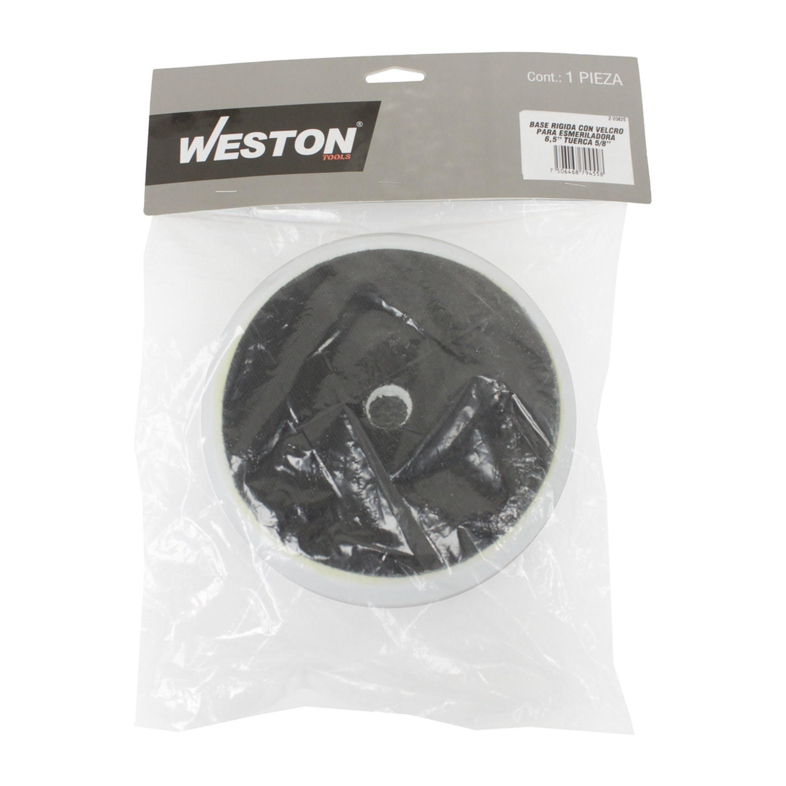 BASE RIGIDA CON VELCRO PARA ESMERILADORA 6.5" TUERCA 5/8" - Imagen 4