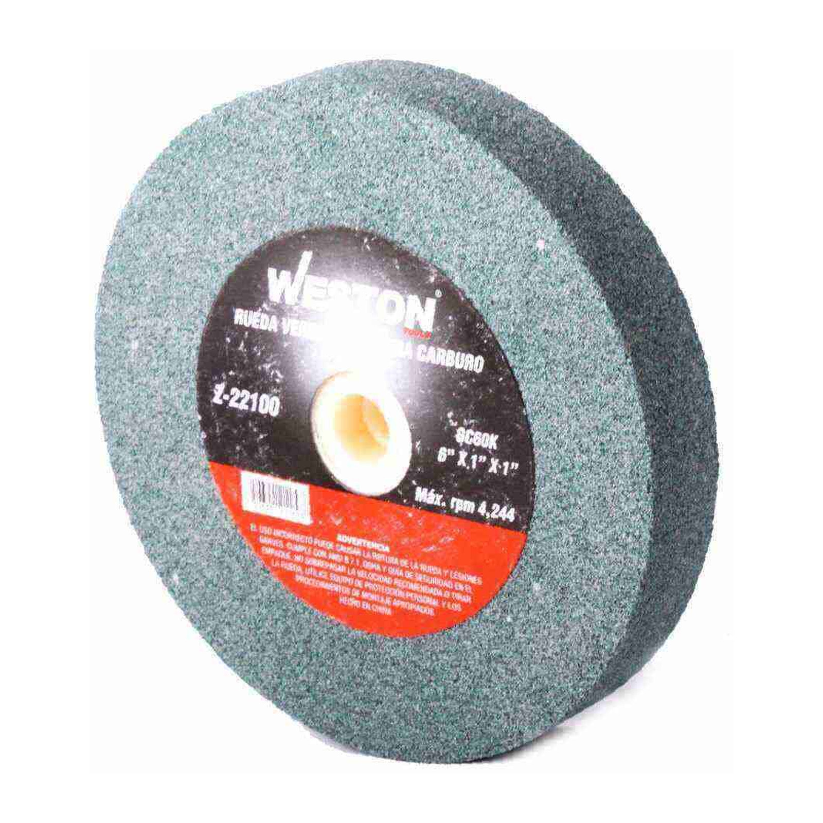 Rueda Abrasiva Verde Tipo 1 6" x 3/4" x 1" Grano 60 Weston