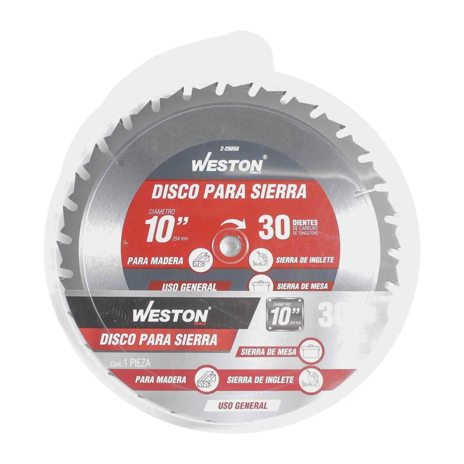 DISCO PARA SIERRA CIRCULAR P/MADERA 10'' X 5/8'' 30DT - Imagen 3