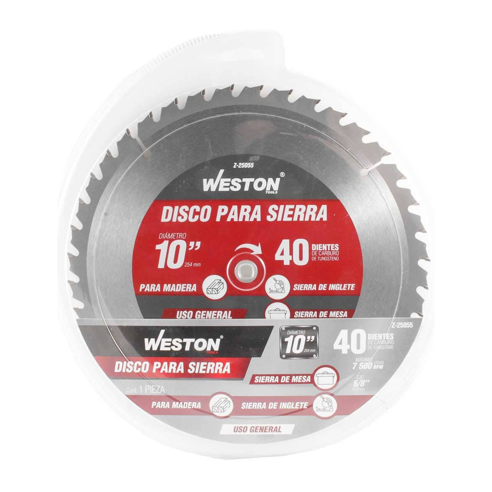DISCO PARA SIERRA CIRCULAR P/MADERA 10'' X 5/8'' 40DT - Imagen 3