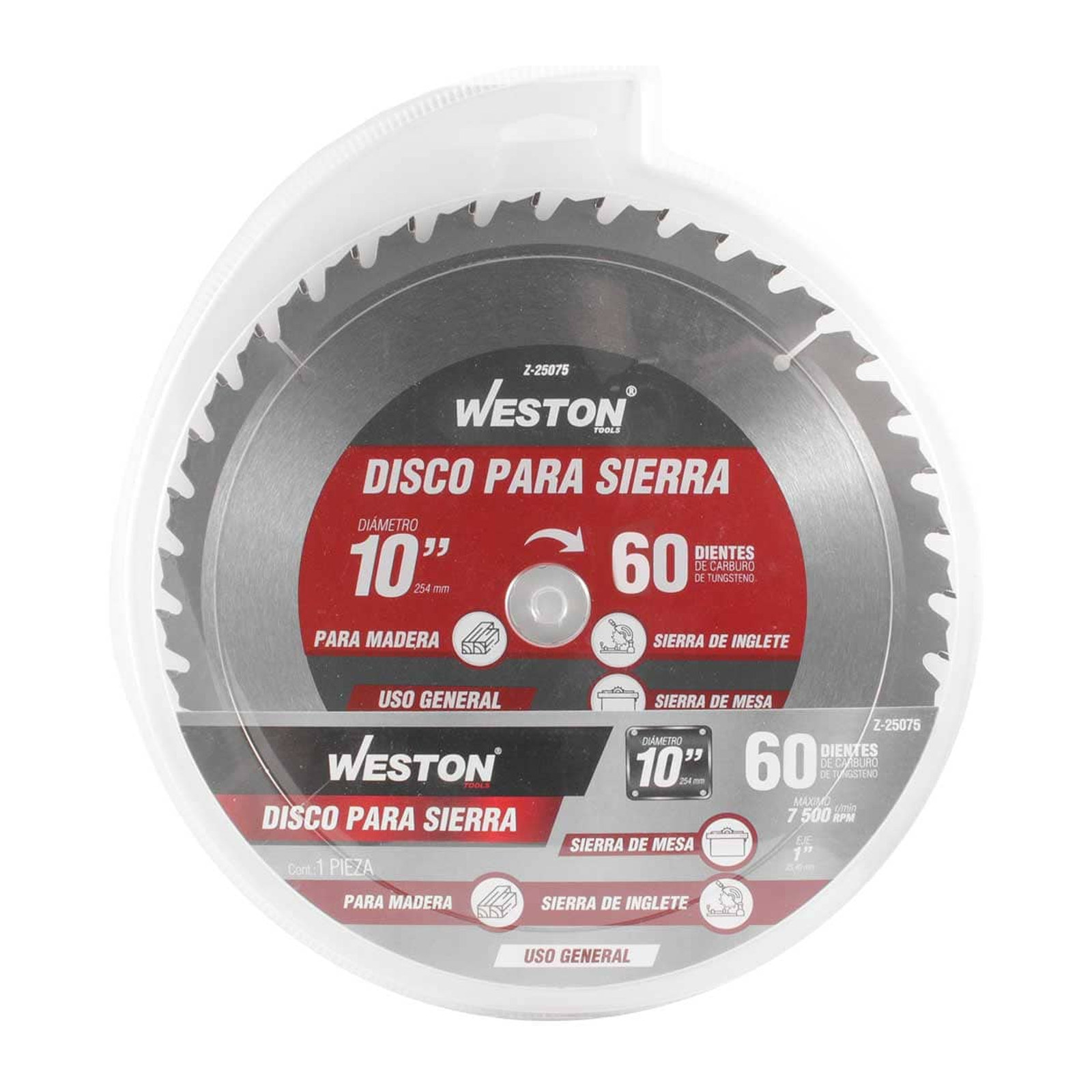 DISCO PARA SIERRA CIRCULAR P/MADERA 10'' X 1'' 60DT - Imagen 3