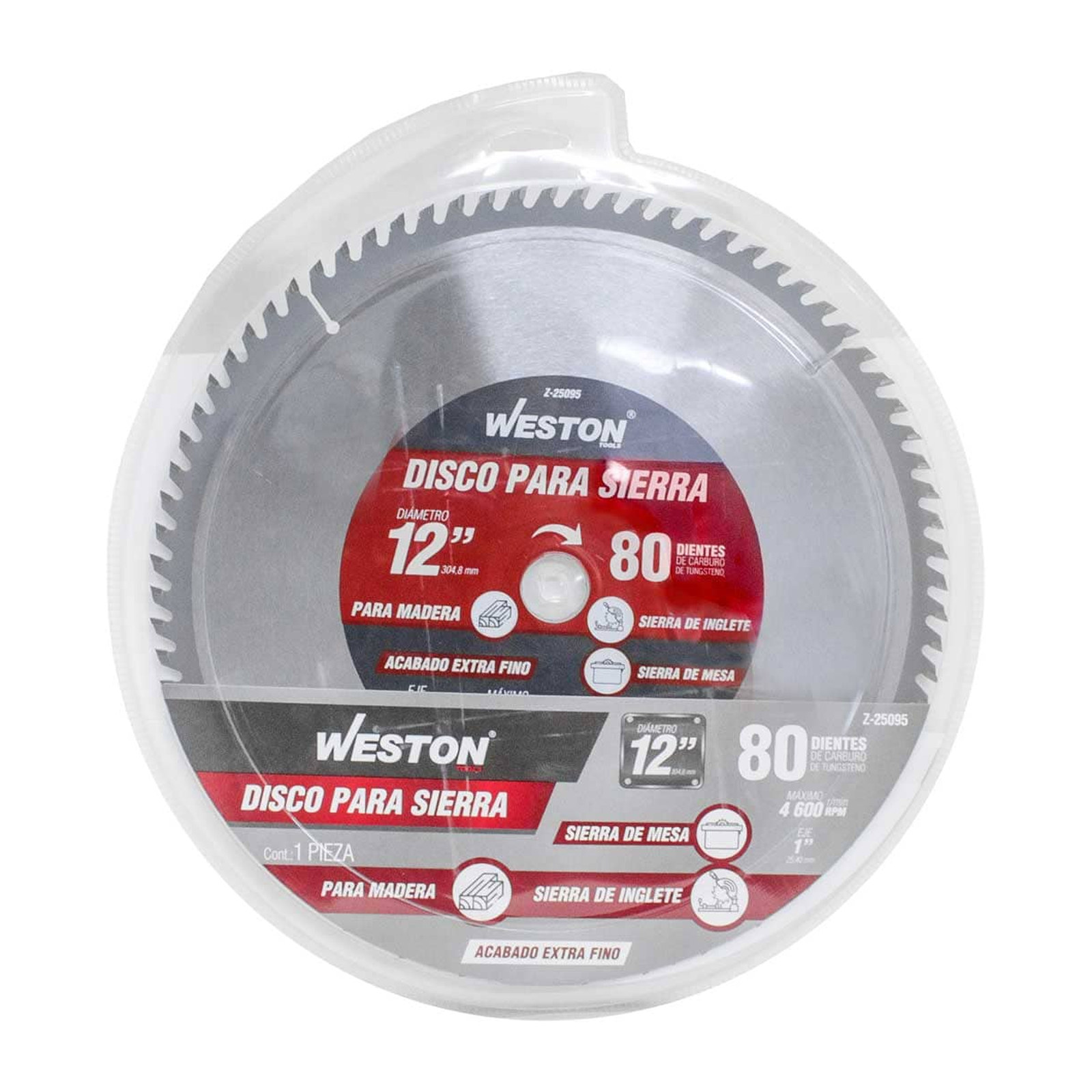 DISCO PARA SIERRA CIRCULAR P/MADERA 12'' X 1'' 80DT - Imagen 3