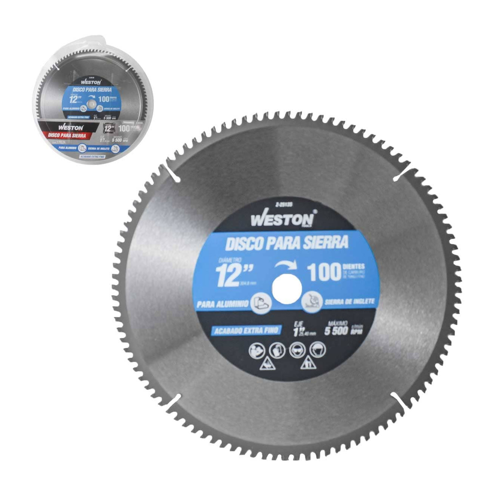 Disco para Sierra Circular para Aluminio 12" x 1" 100 Dientes WESTON