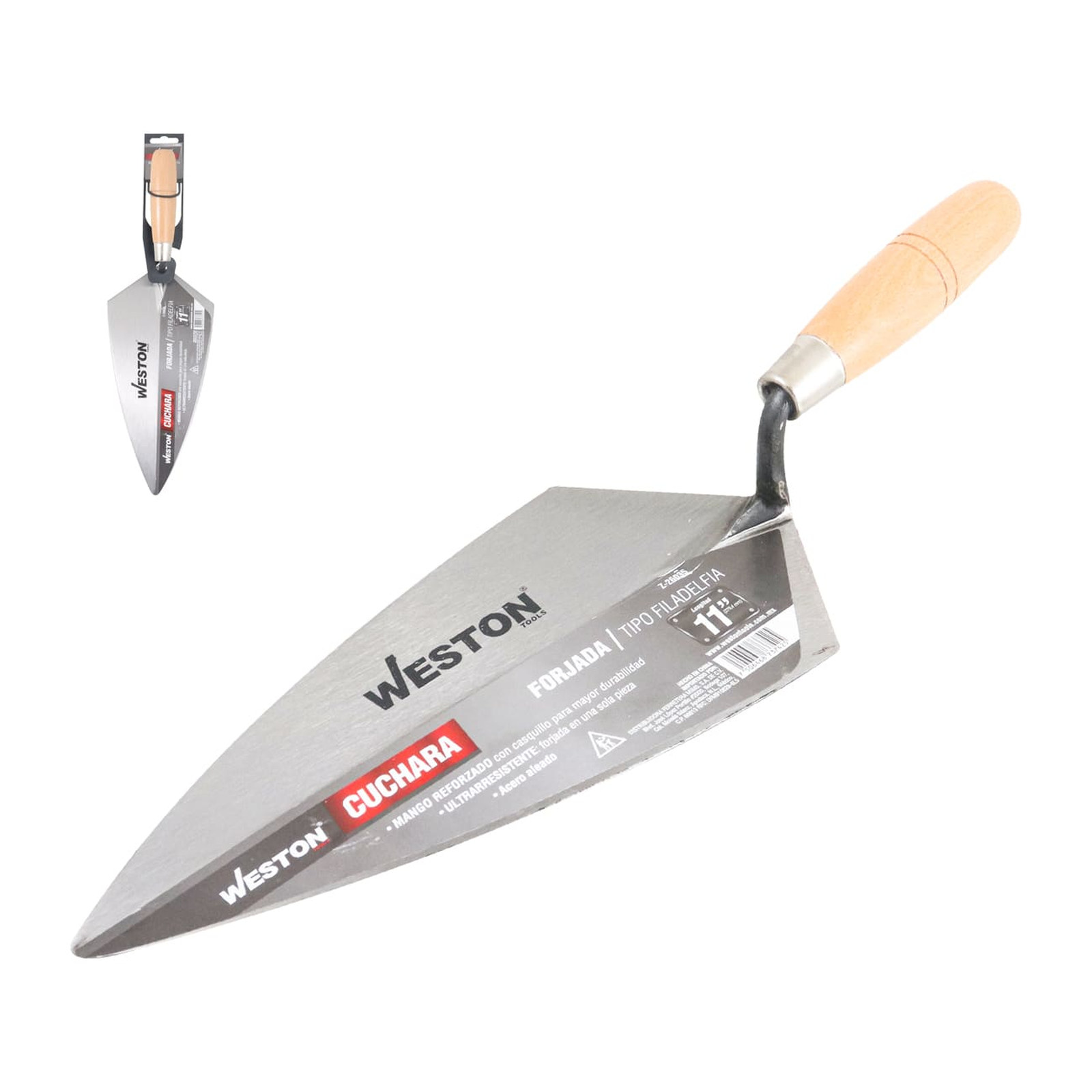 Cuchara Forjada Tipo Filadelfia 11" Mango de Madera Weston
