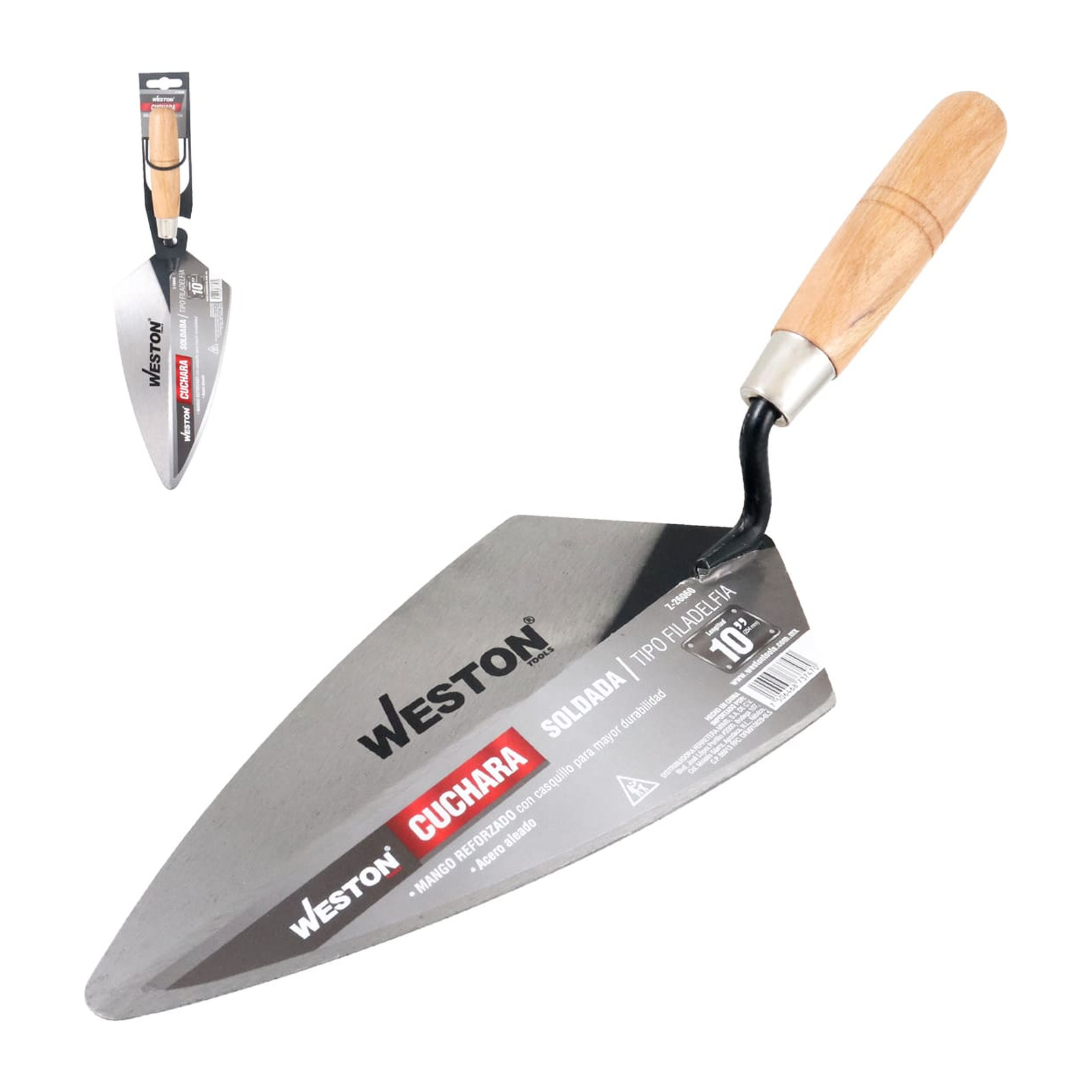 Cuchara Soldada Tipo Filadelfia 10" Mango de Madera WESTON