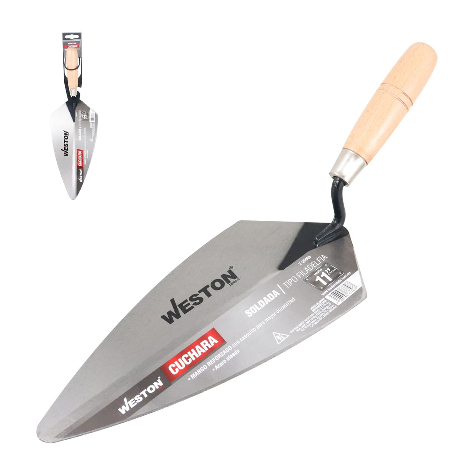 Cuchara Soldada Tipo Filadelfia 11" Mango de Madera WESTON