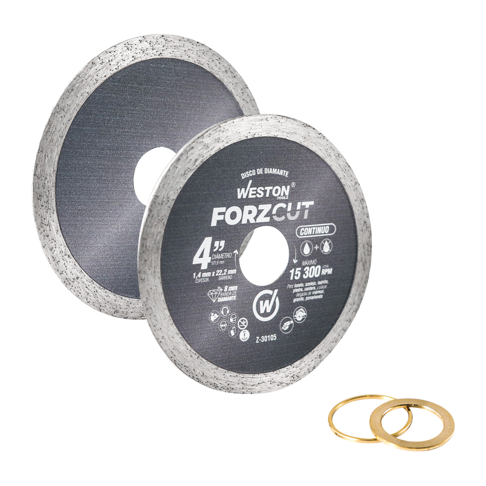 DISCO DE DIAMANTE RIN CONTINUO 4" FORZCUT - Imagen 2
