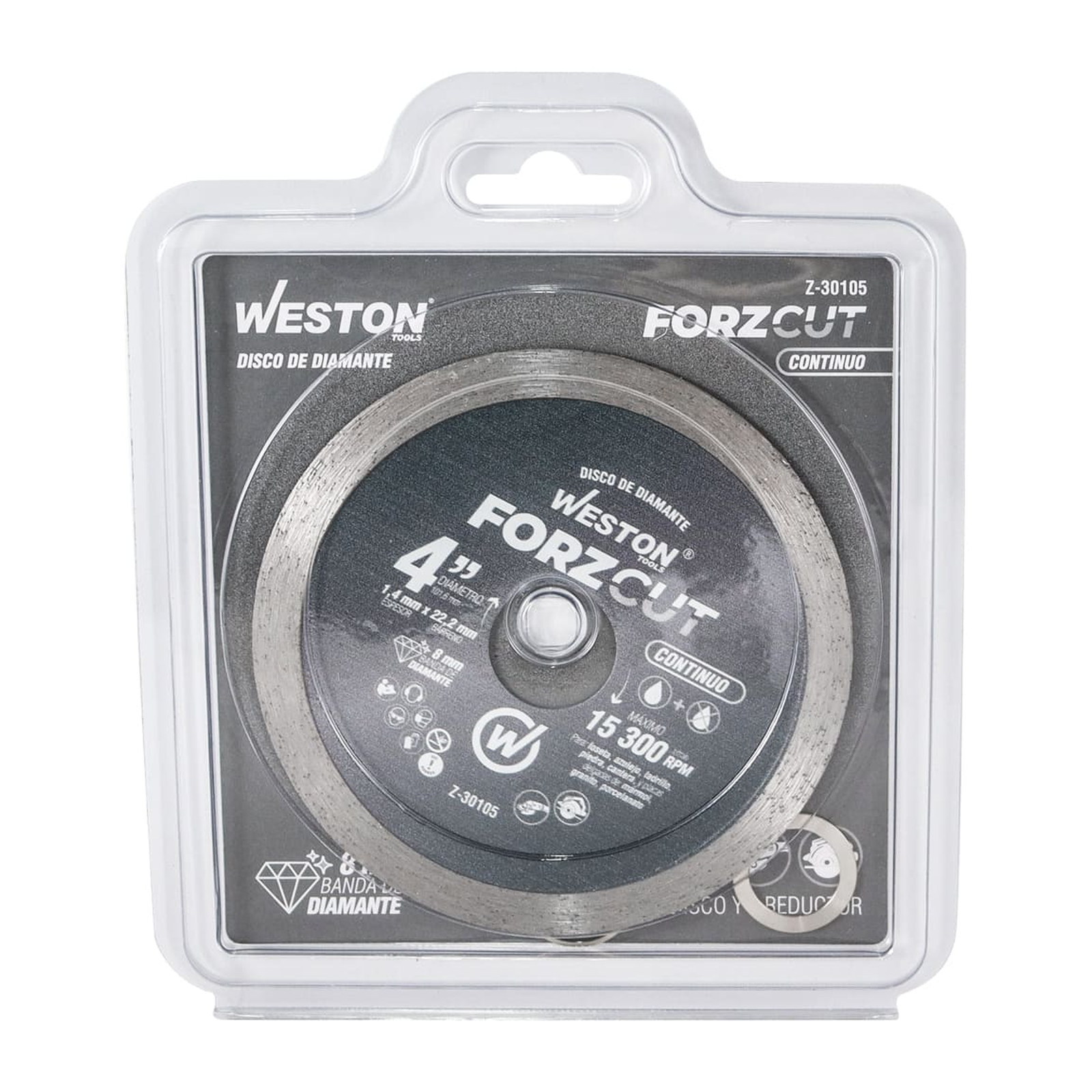 DISCO DE DIAMANTE RIN CONTINUO 4" FORZCUT - Imagen 4