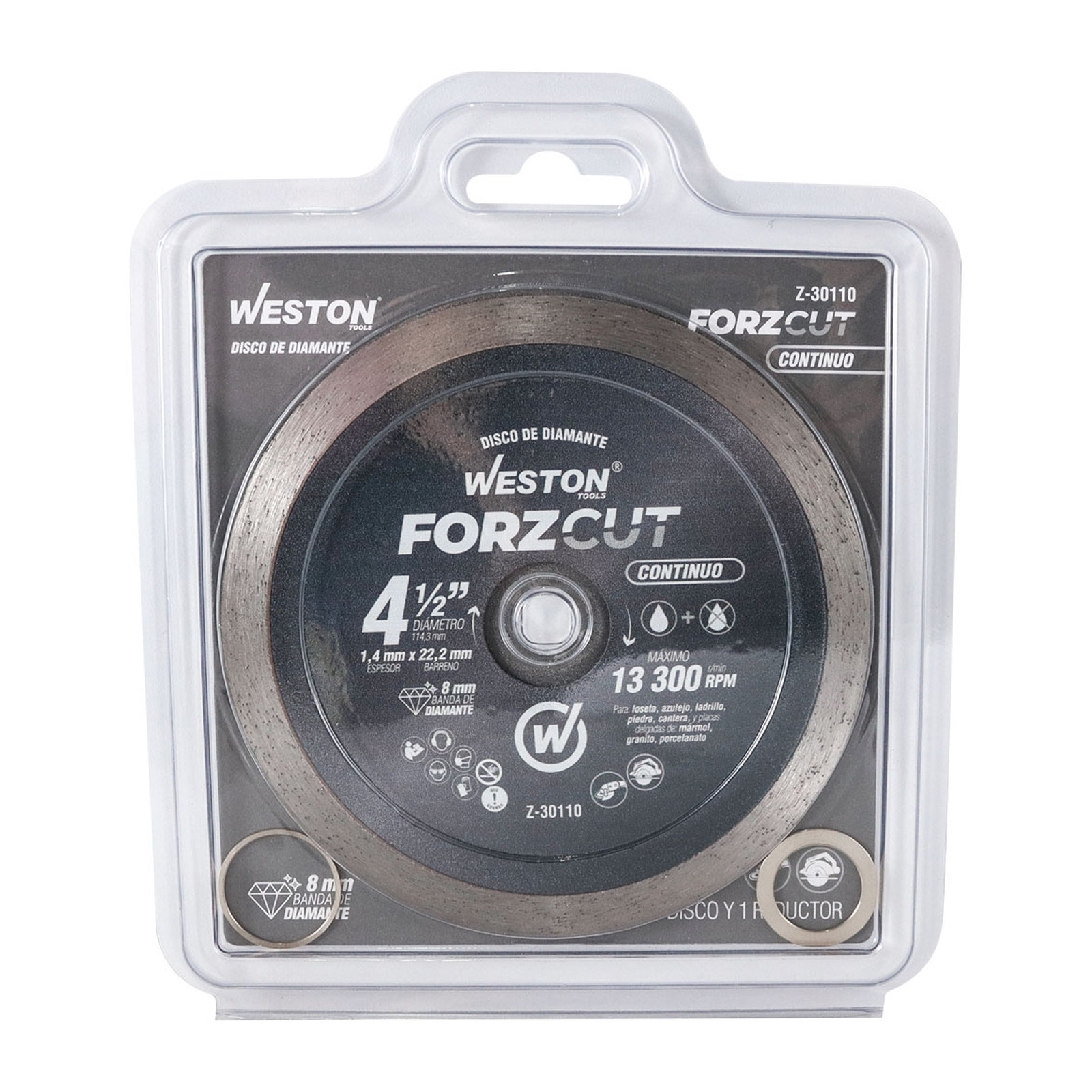 Disco de Diamante Rin Continuo 4-1/2" Forzcut Weston