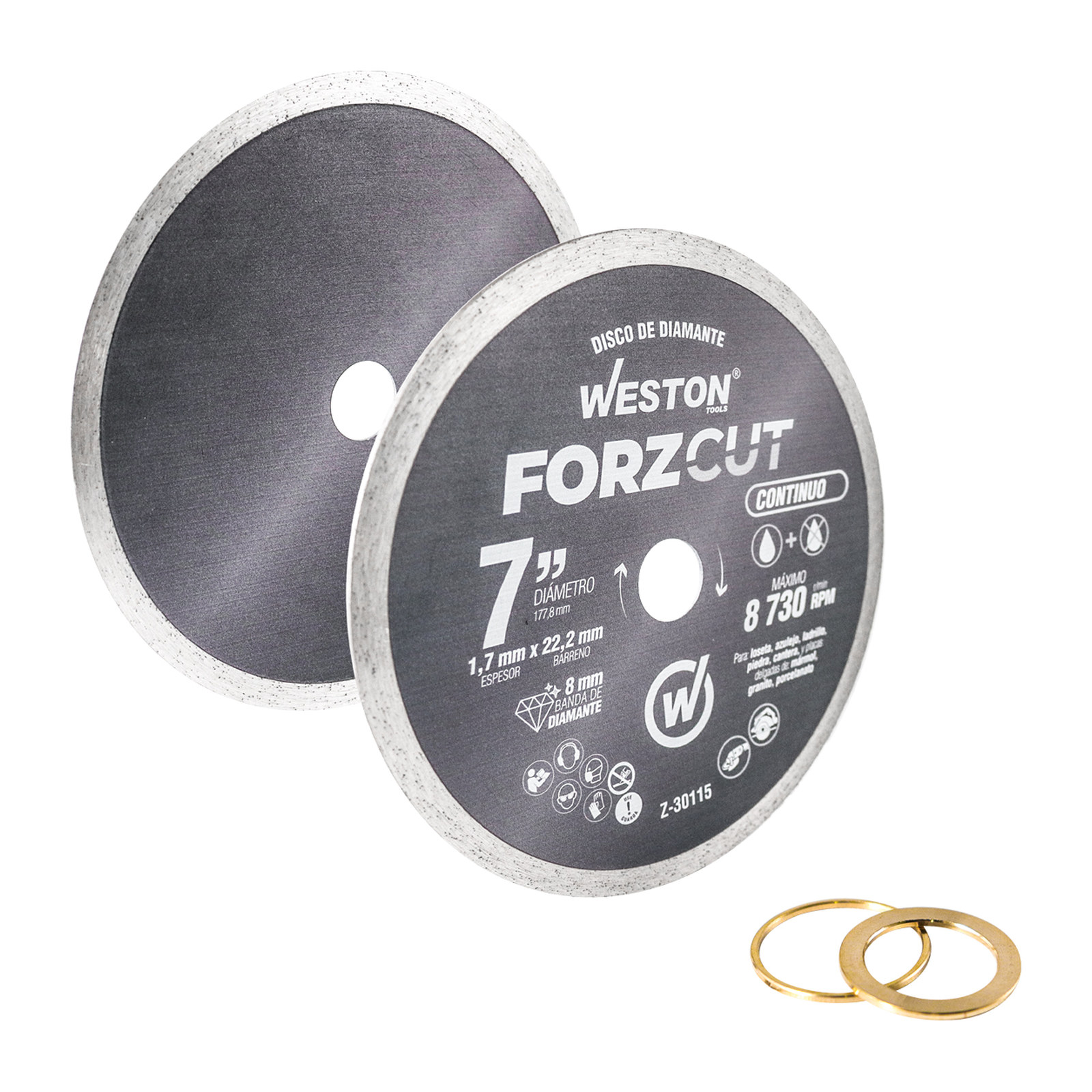 DISCO DE DIAMANTE RIN CONTINUO 7" FORZCUT - Imagen 2