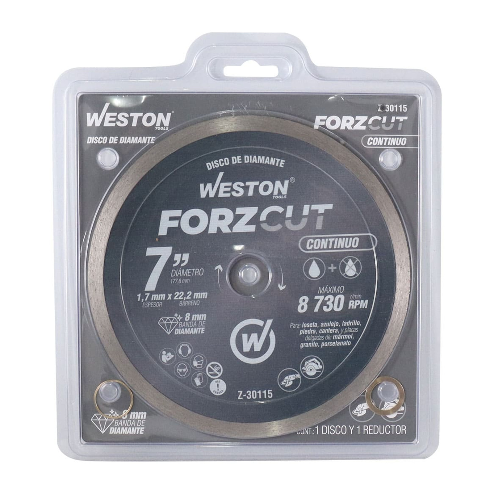 DISCO DE DIAMANTE RIN CONTINUO 7" FORZCUT - Imagen 4
