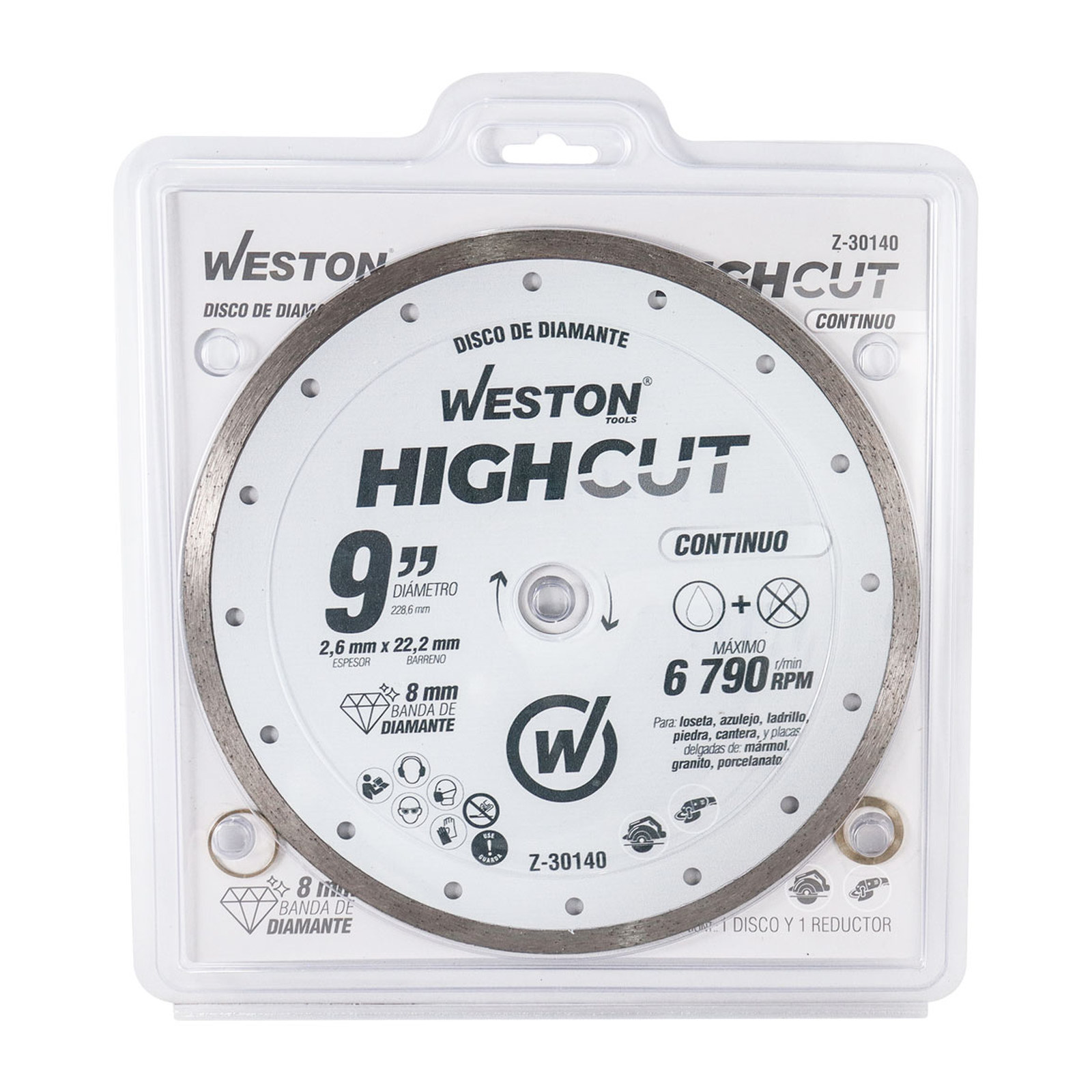 Disco de Diamante Rin Continuo 9" Highcut Weston