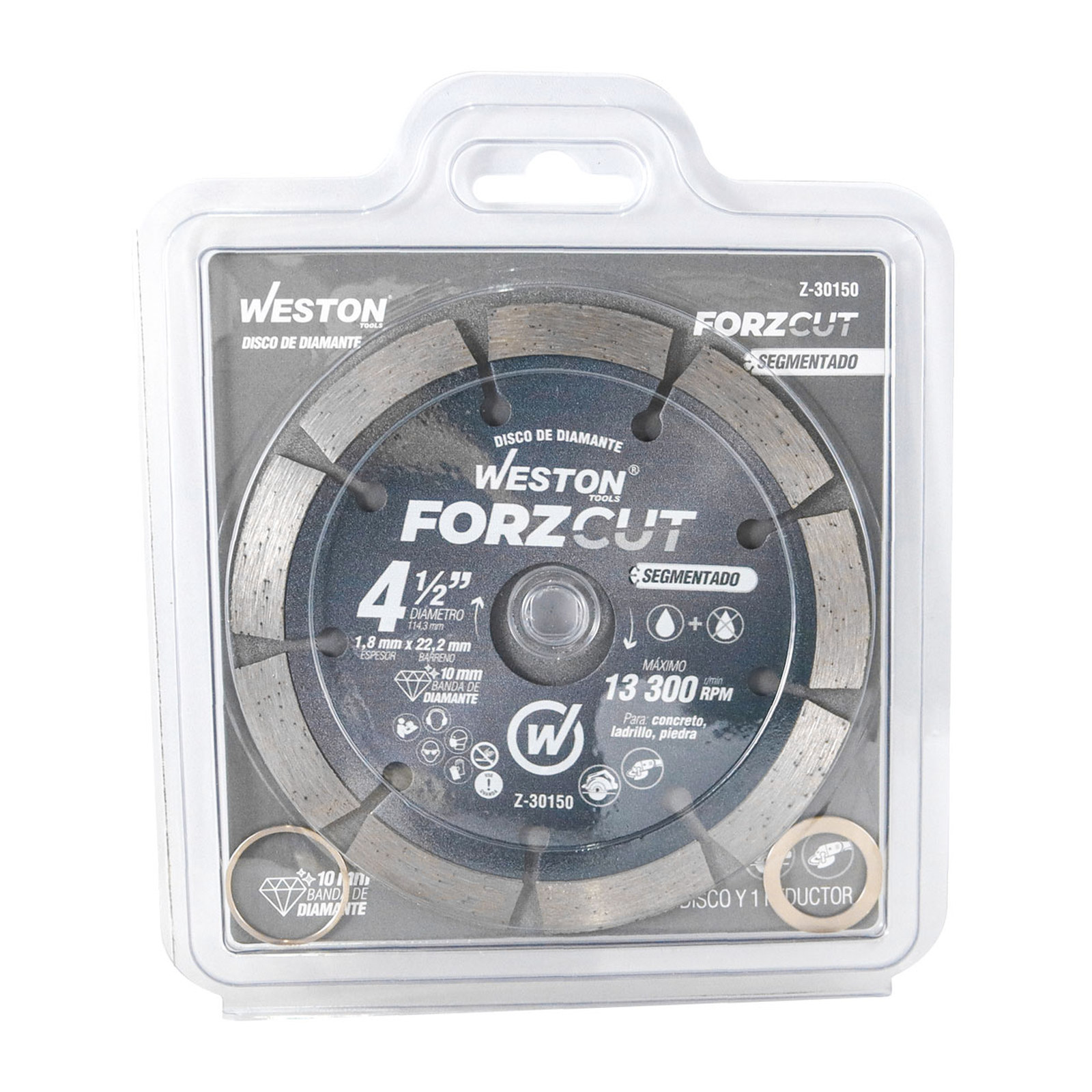 Disco de Diamante Rin Segmentado 4-1/2" Forzcut Weston