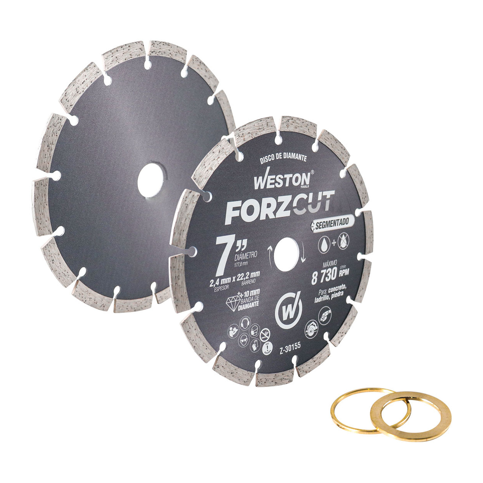 DISCO DE DIAMANTE RIN SEGMENTADO 7" FORZCUT - Imagen 2