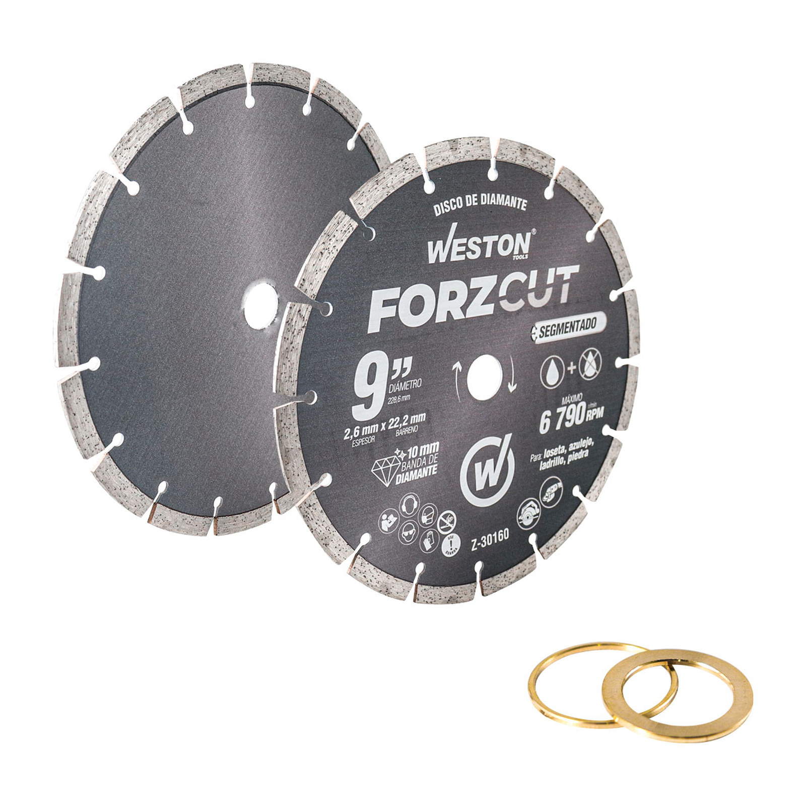 DISCO DE DIAMANTE RIN SEGMENTADO 9" FORZCUT - Imagen 2