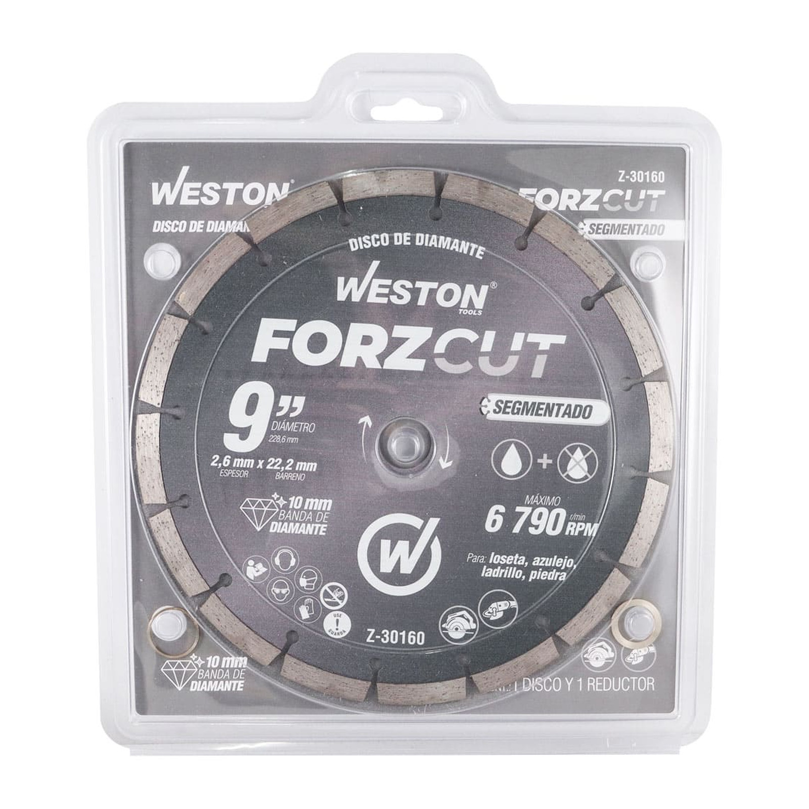 DISCO DE DIAMANTE RIN SEGMENTADO 9" FORZCUT - Imagen 4