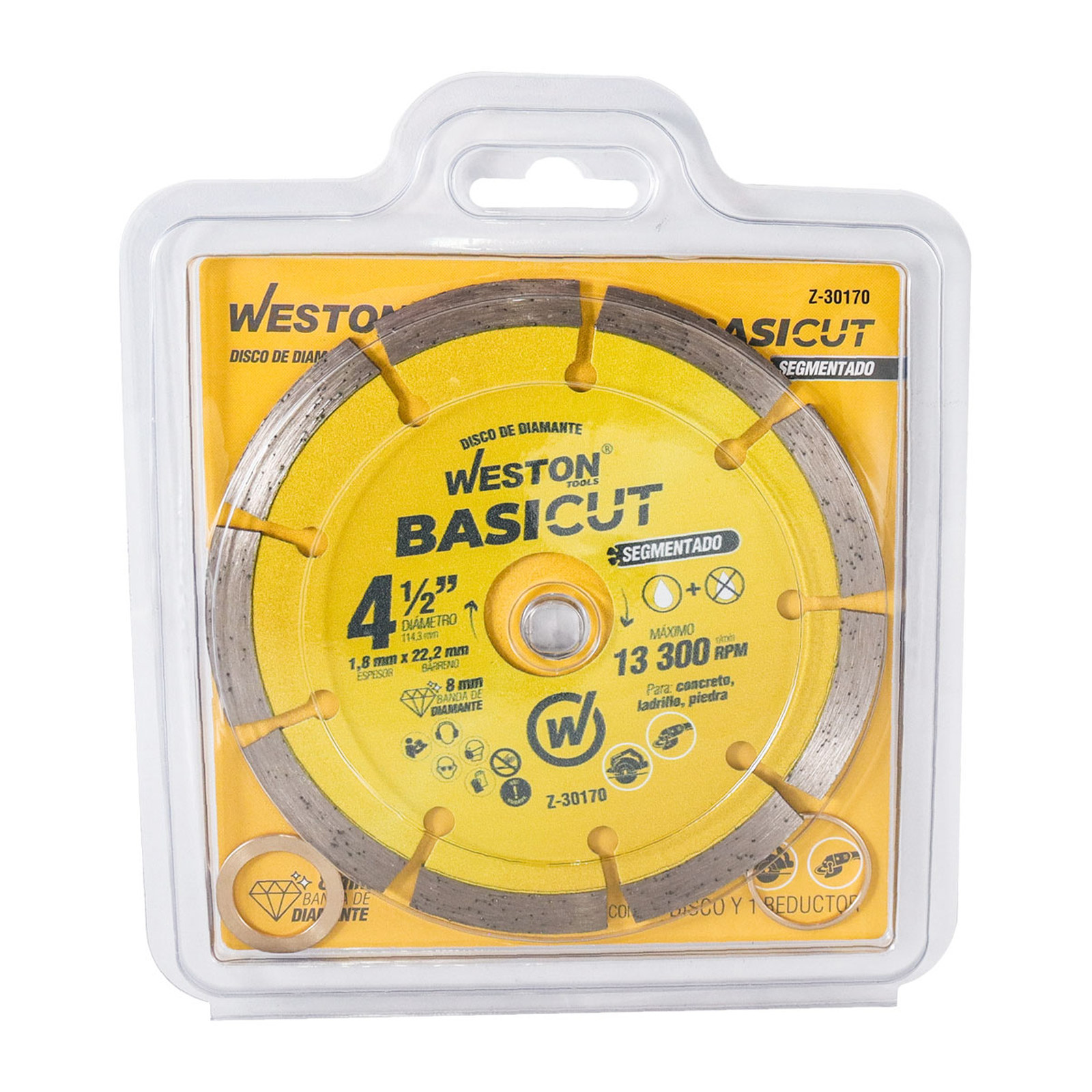 Disco de Diamante Rin Segmentado 4-1/2" Basicut Weston