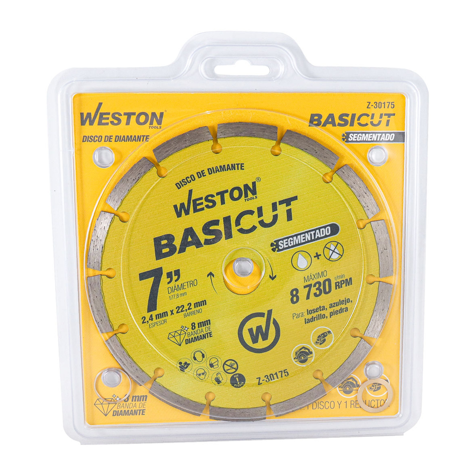 Disco de Diamante Rin Segmentado 7" Basicut Weston