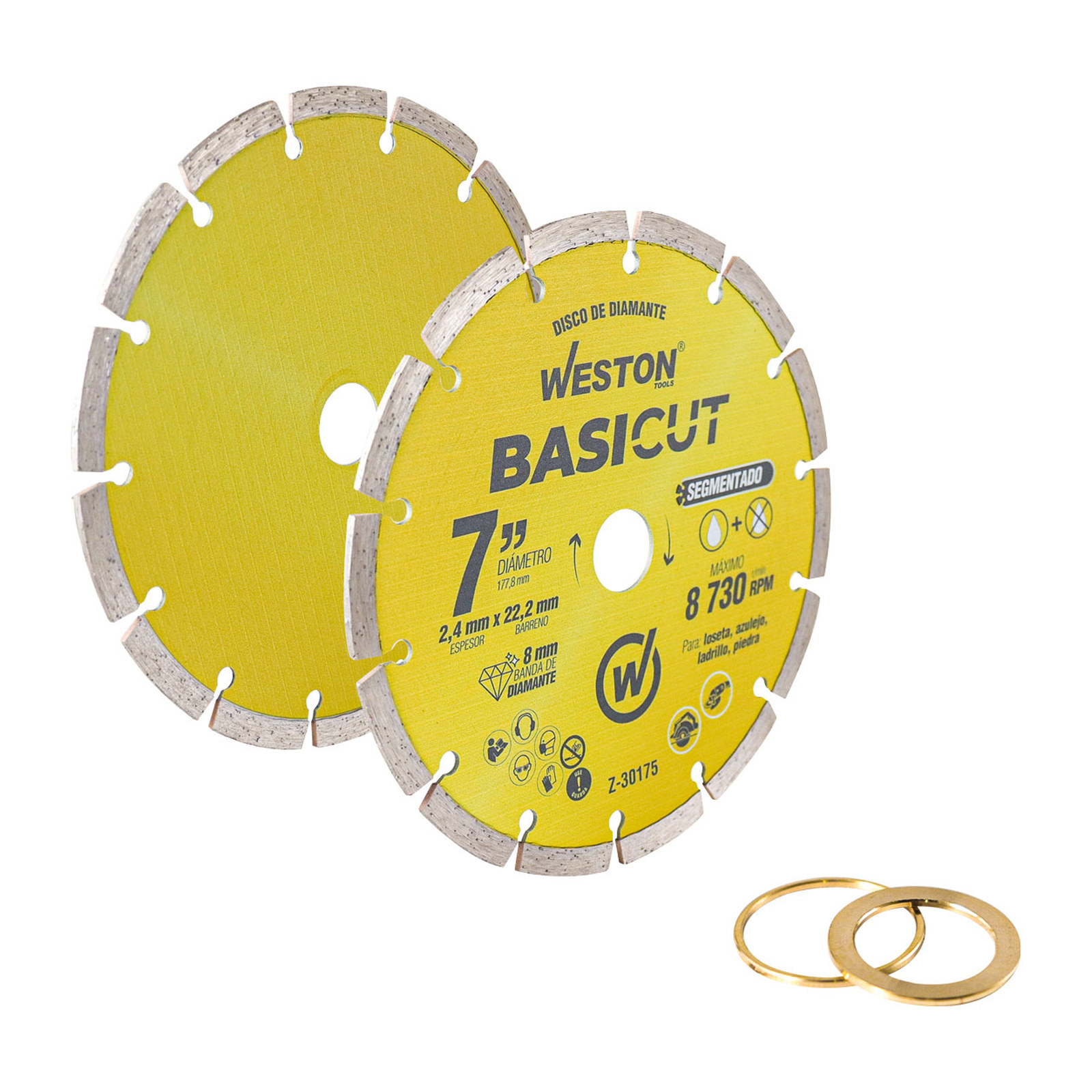 DISCO DE DIAMANTE RIN SEGMENTADO 7" BASICUT - Imagen 2